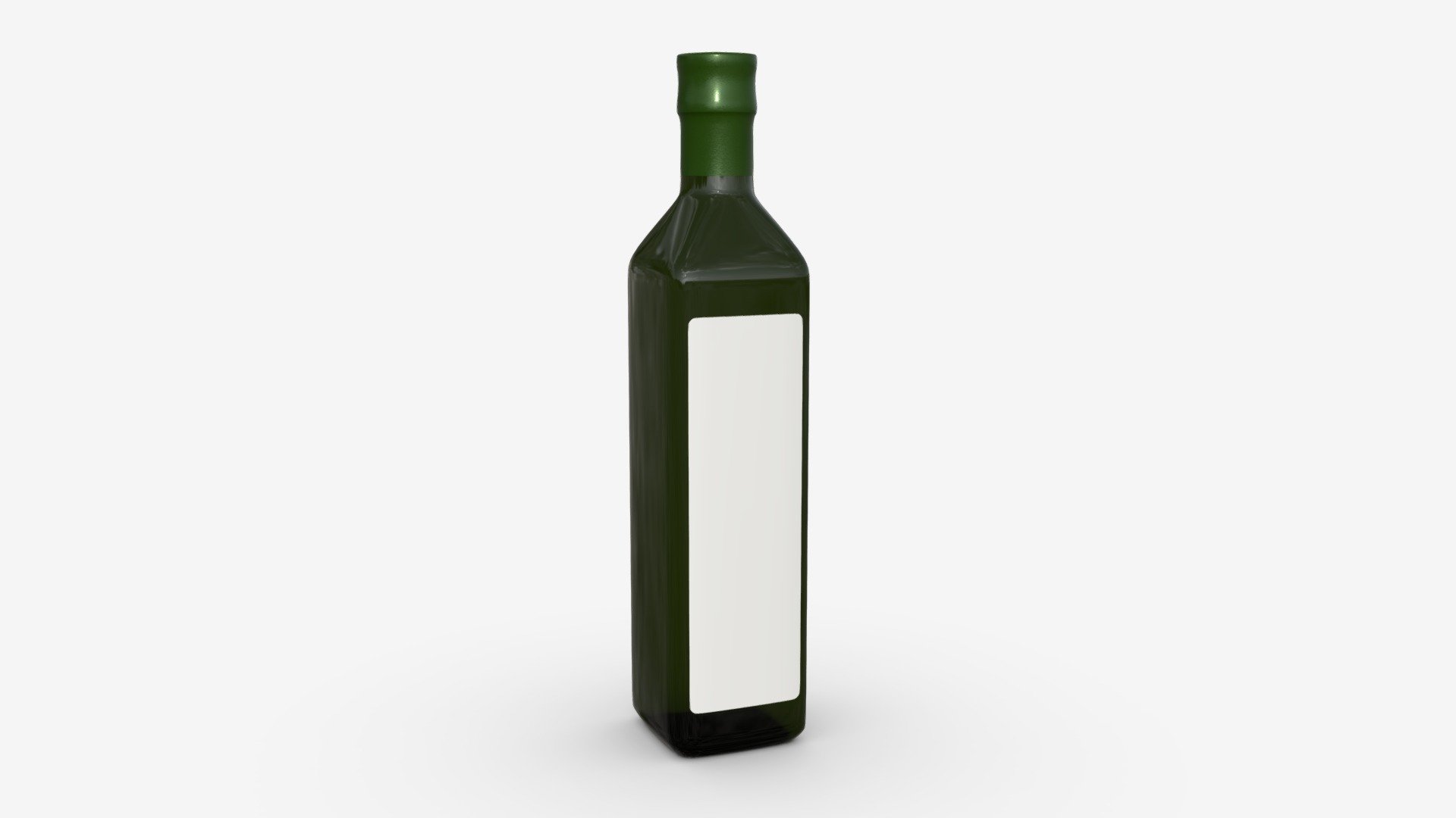 Olive oil bottle with label 3d model