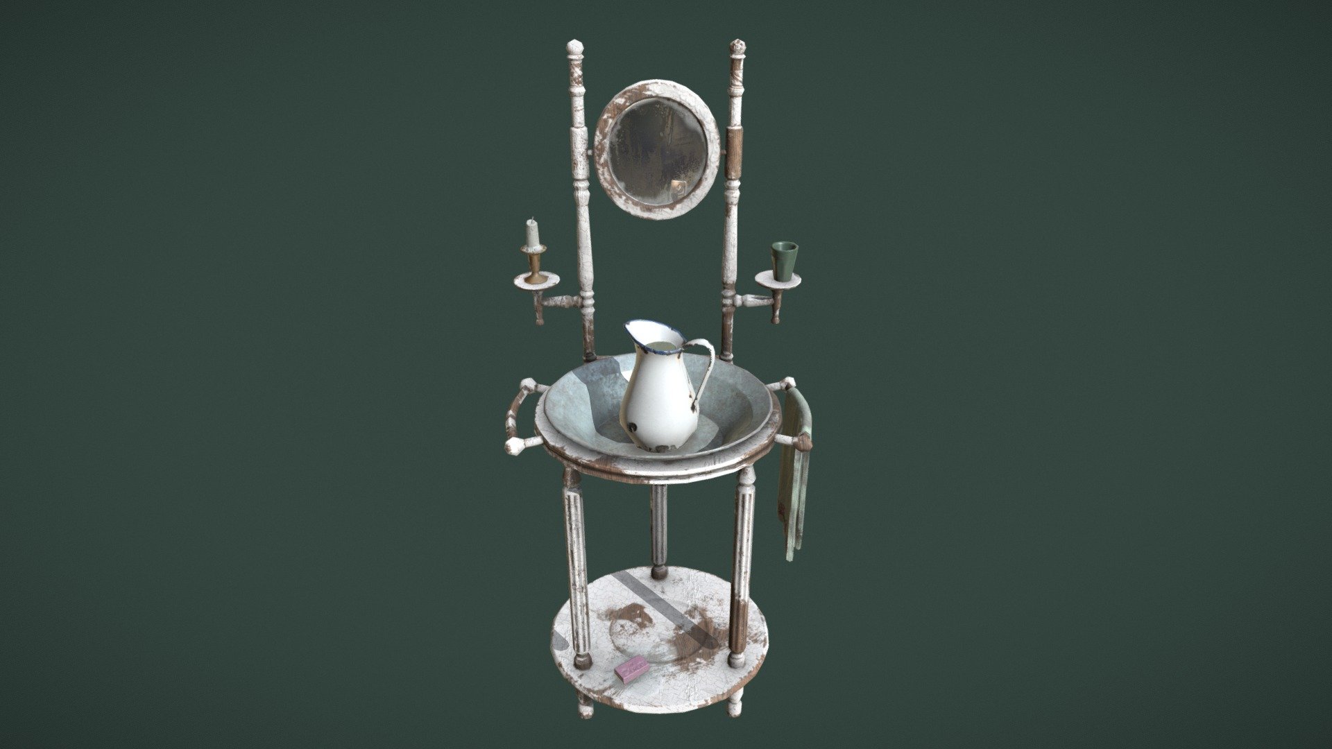 Old wash stand 3d model