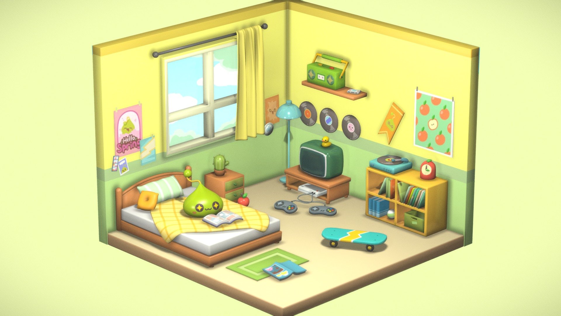 Slimes Bedroom 3d model