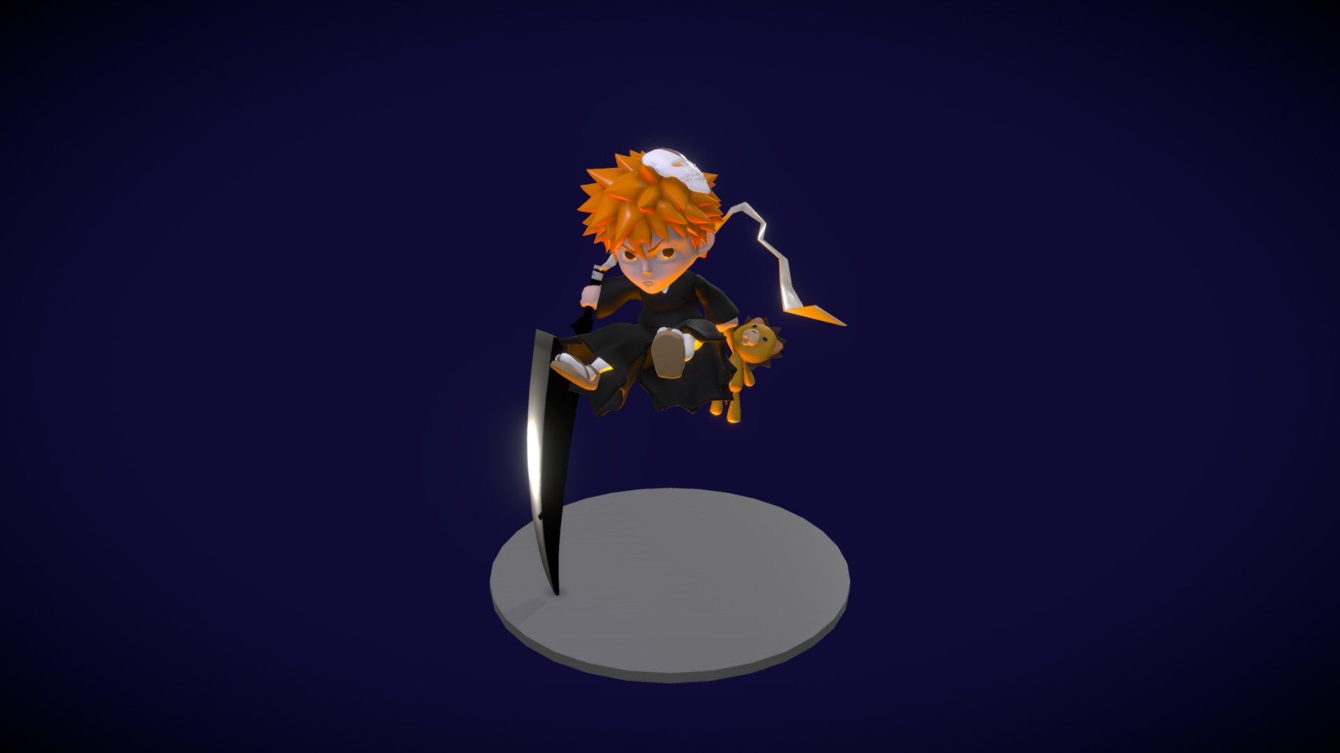 Ichigo LowPoly Chibi 3d model