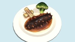 Asia Food Braised Sea Cucumber