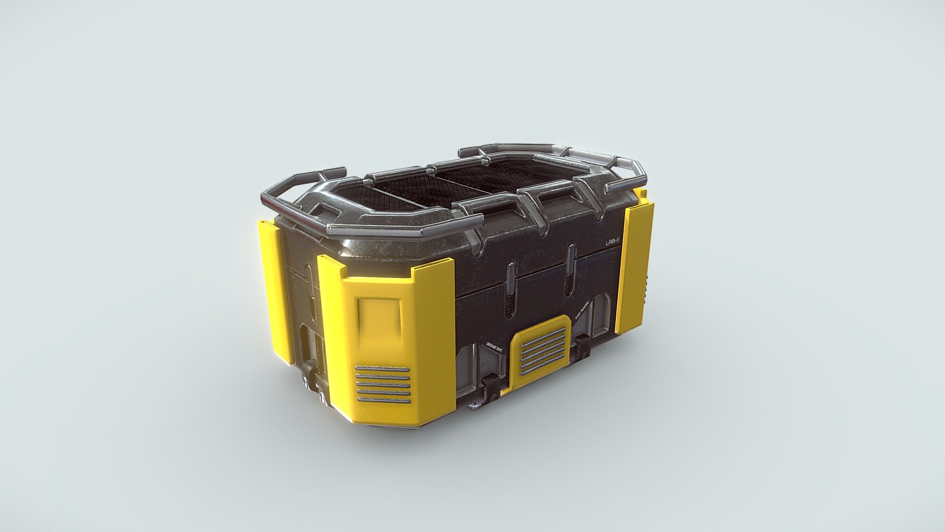 Futuristic crate/box 3d model