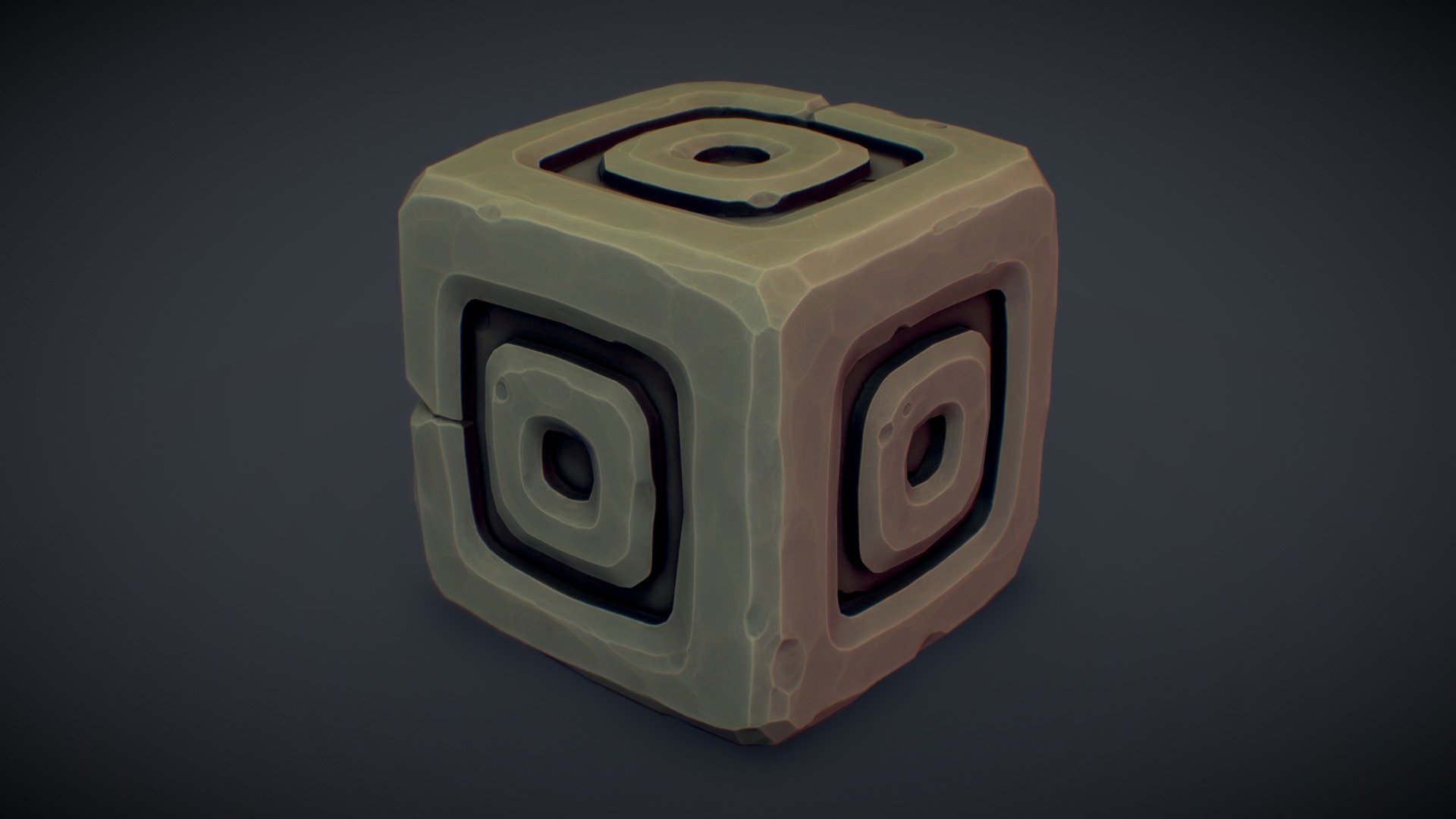 Cube World Stone Block 5 3d model