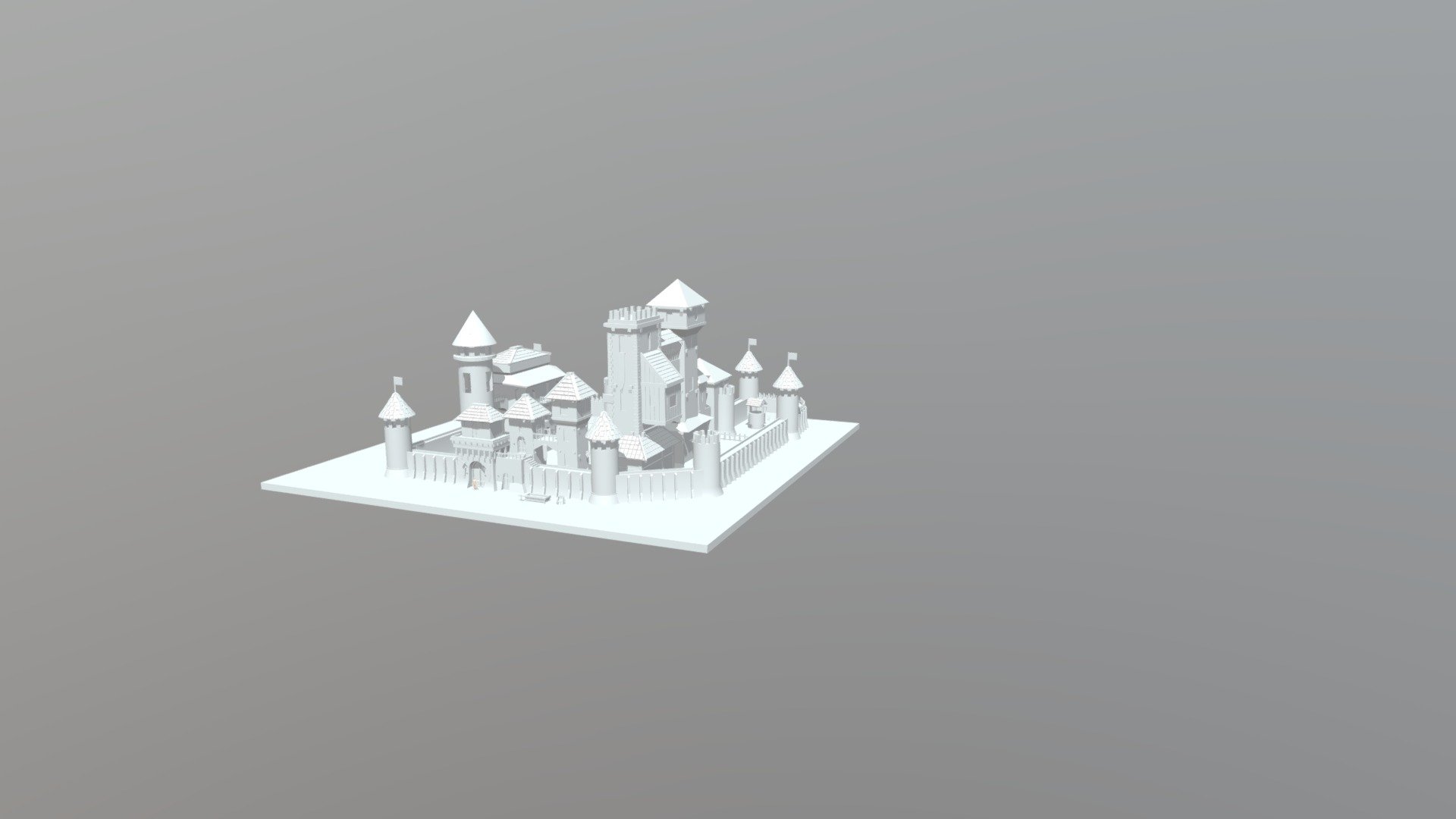 Castle city 3d model