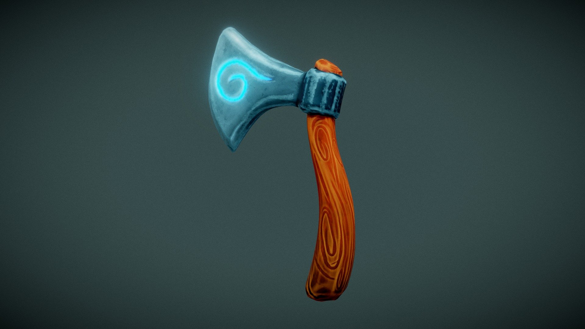 Stylized Wooden Axe 3d model