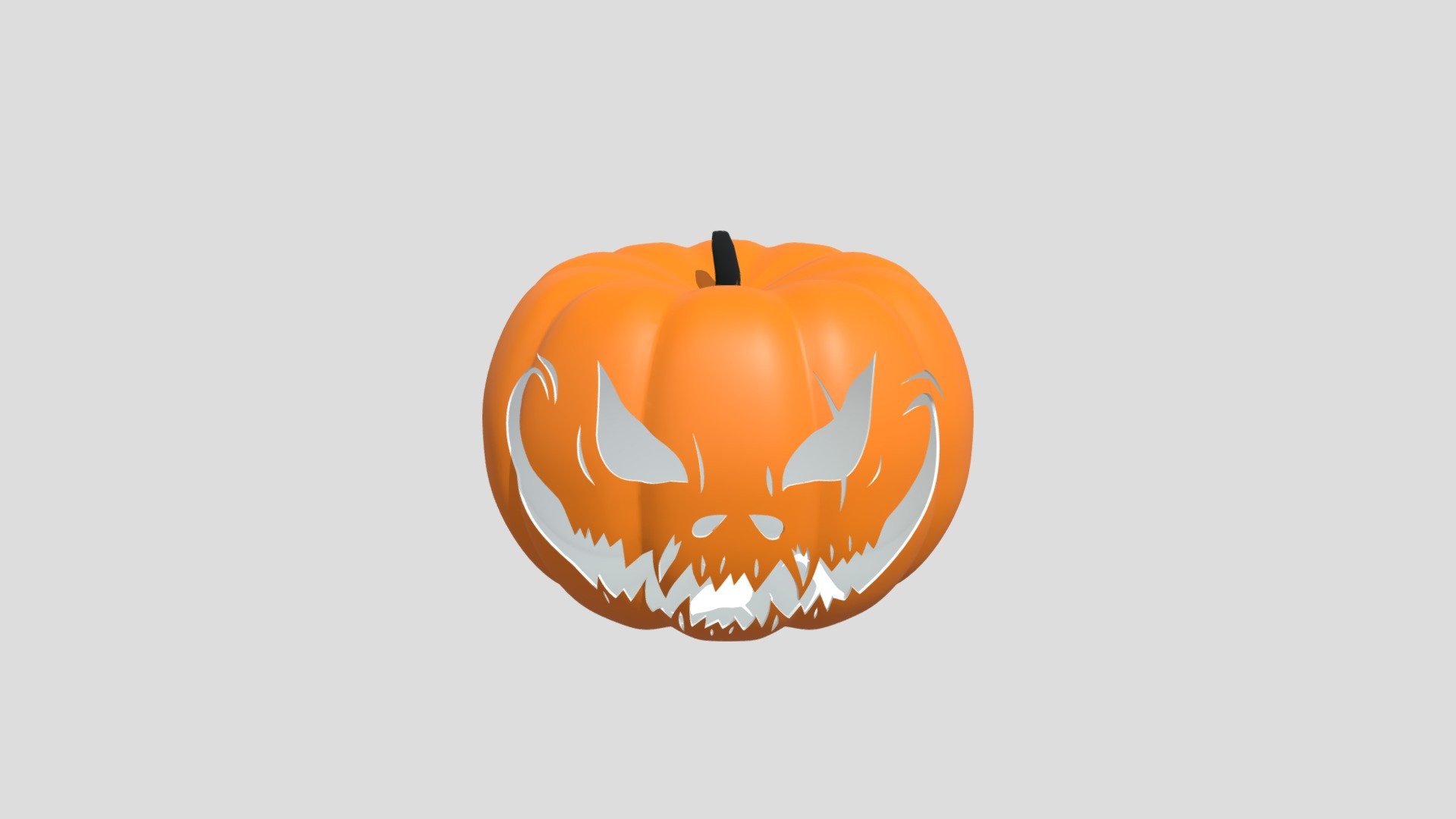 Pumpkin With Face 3d model