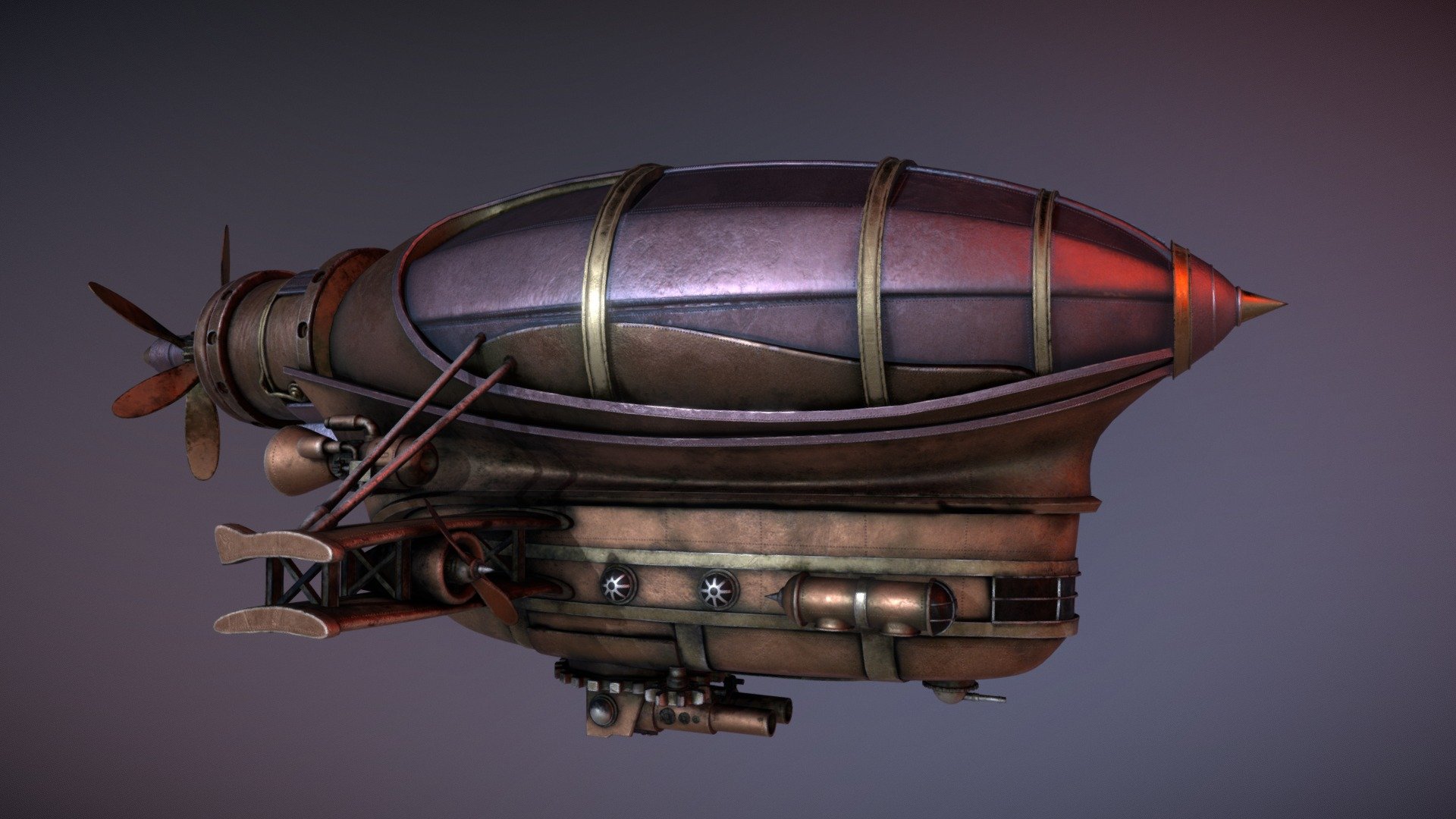 STEAMPUNK ZEPPELIN 3d model