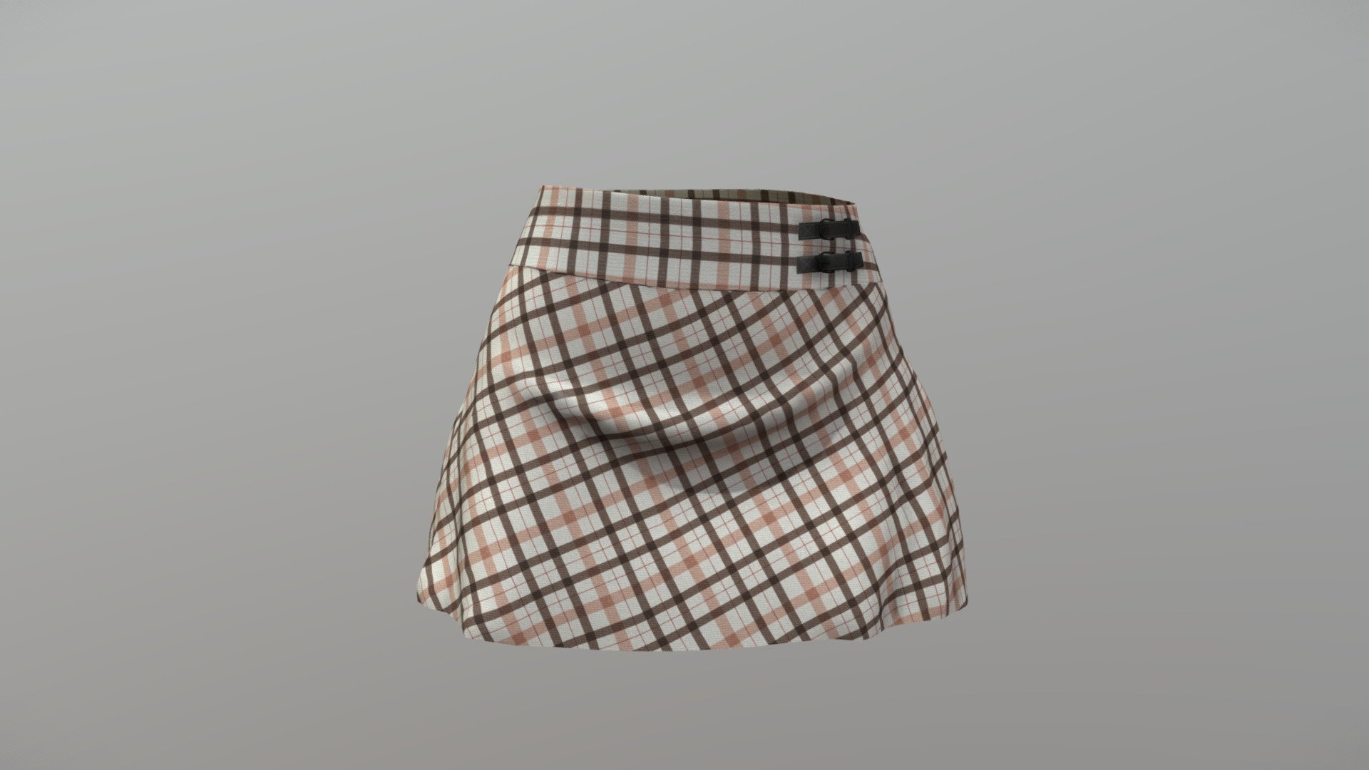 Female Mini Tennis Skirt 3d model