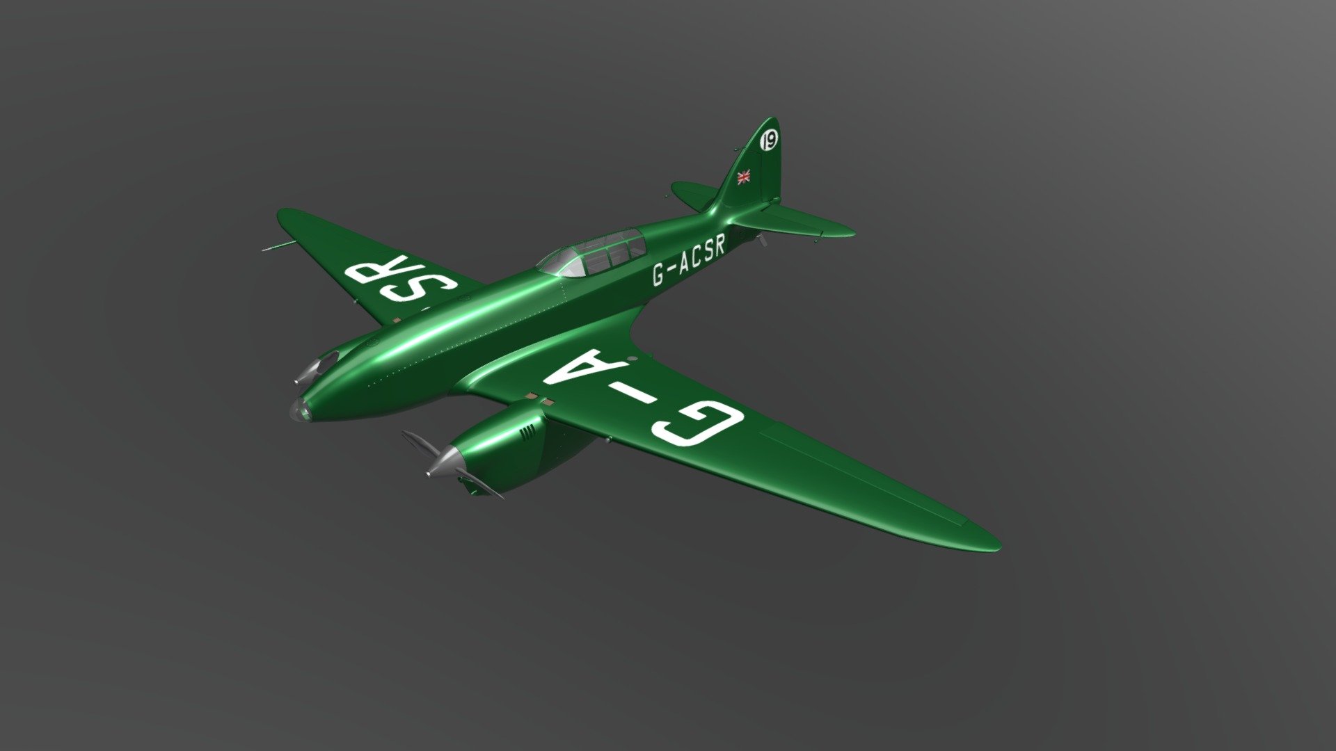 DH.88 Comet 3d model