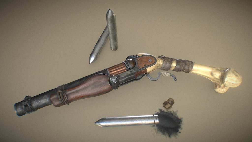 Stakes Gun 3d model