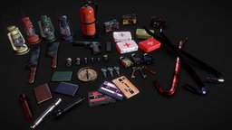 Survival Horror 3D Model Starter Pack Low-Poly