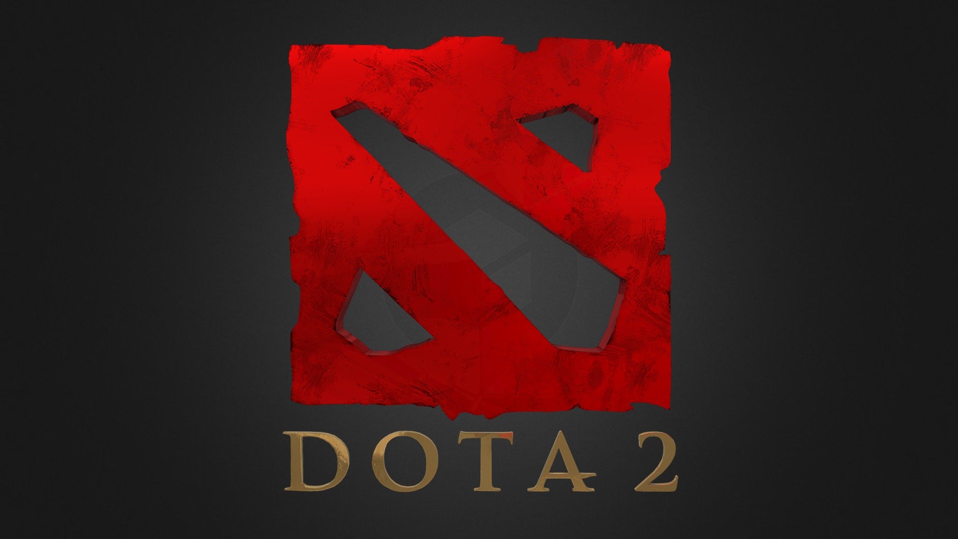 Dota 2 3D Logo 3d model