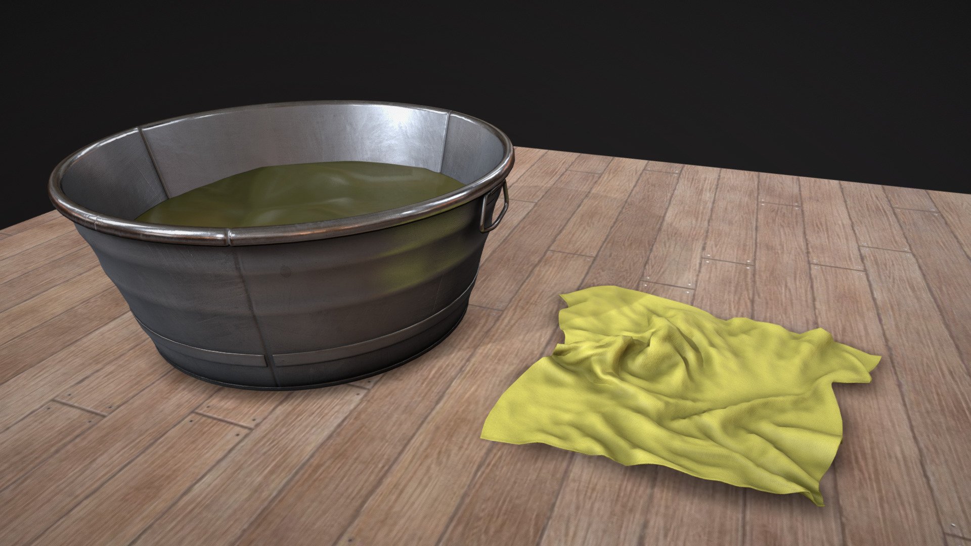 Bucket scene 3d model