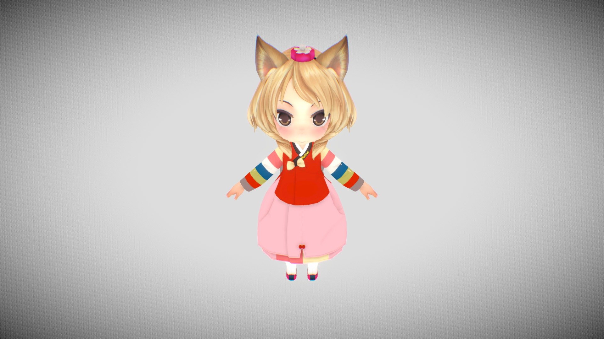 Kid Girl 3d model