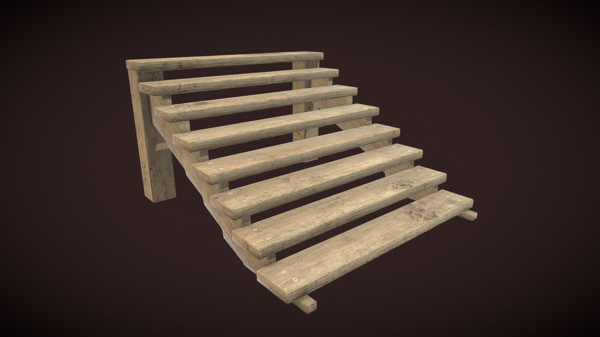 Wood_ramp survival game 3d model