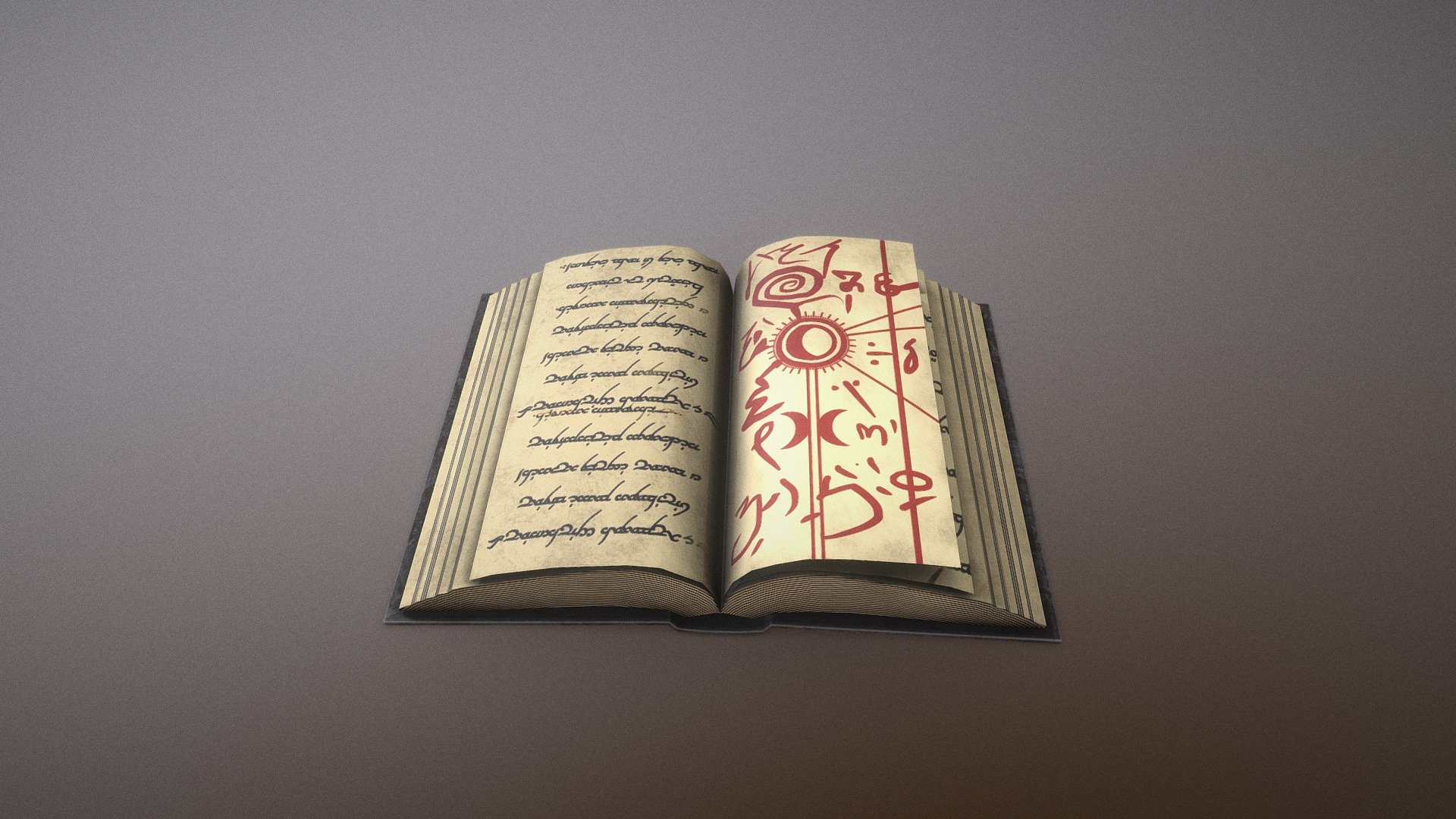 Wizard_Table_Book_Open 3d model