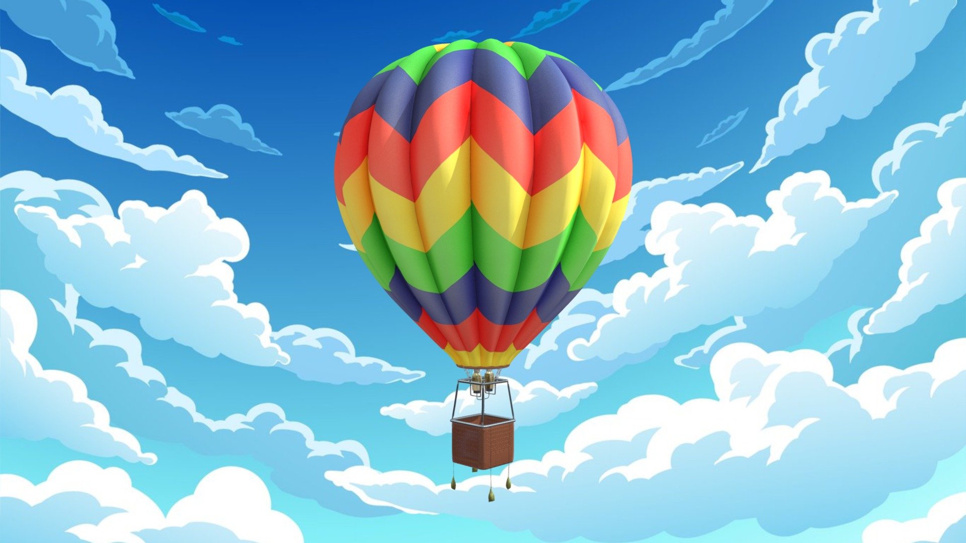 Hot Air Balloon 3d model