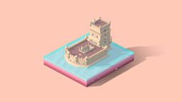 Cartoon Lowpoly Belém Tower