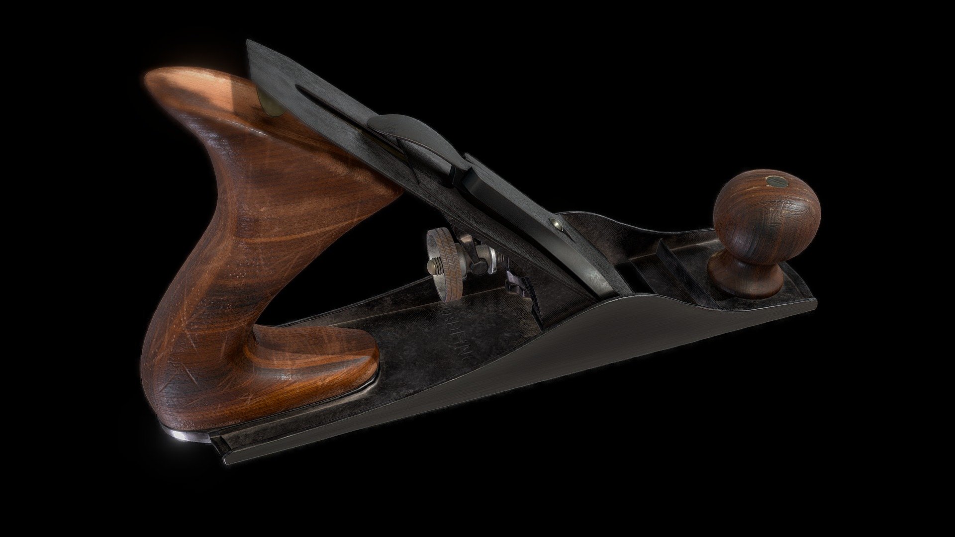 100 Year Old Canadian Wood Plane 3d model