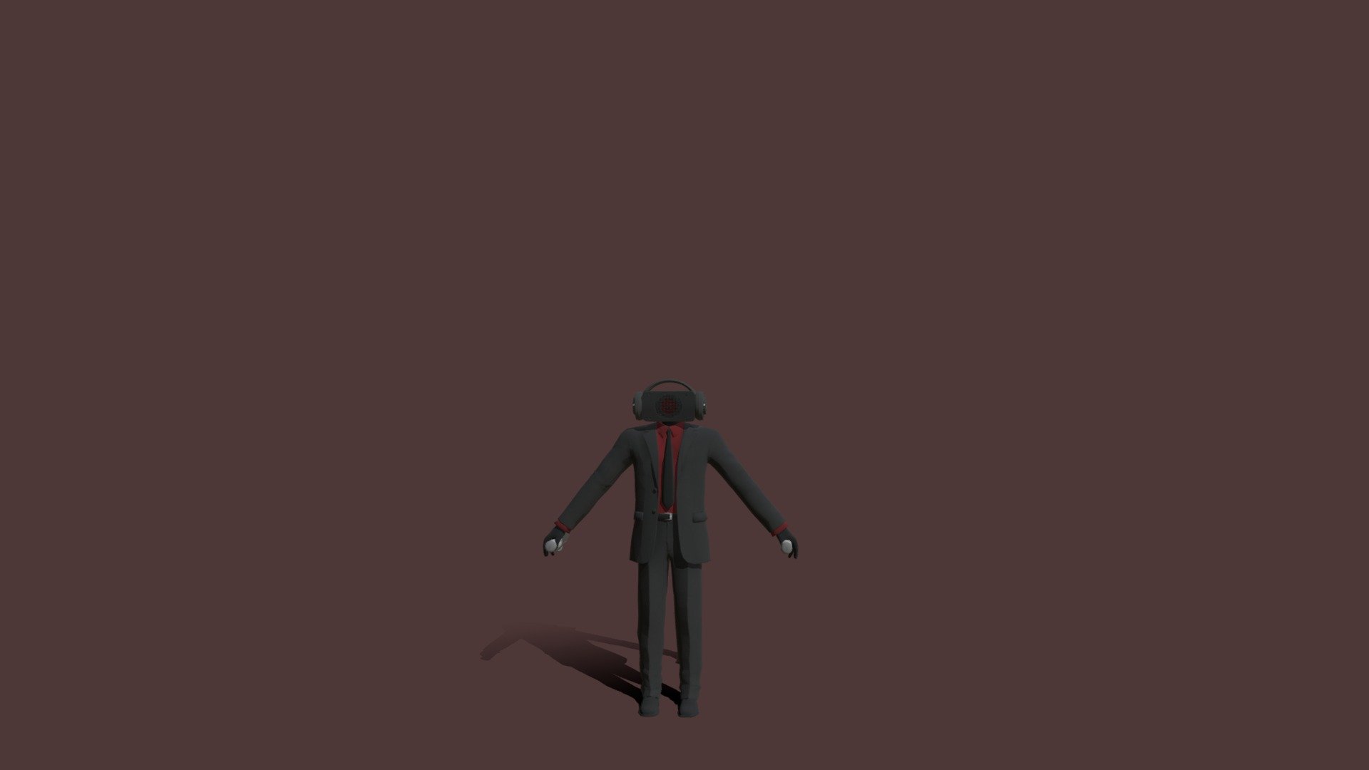 Dark Speaker Man 3d model