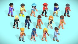 HyperCasual Animated Characters Pack (Rigged)