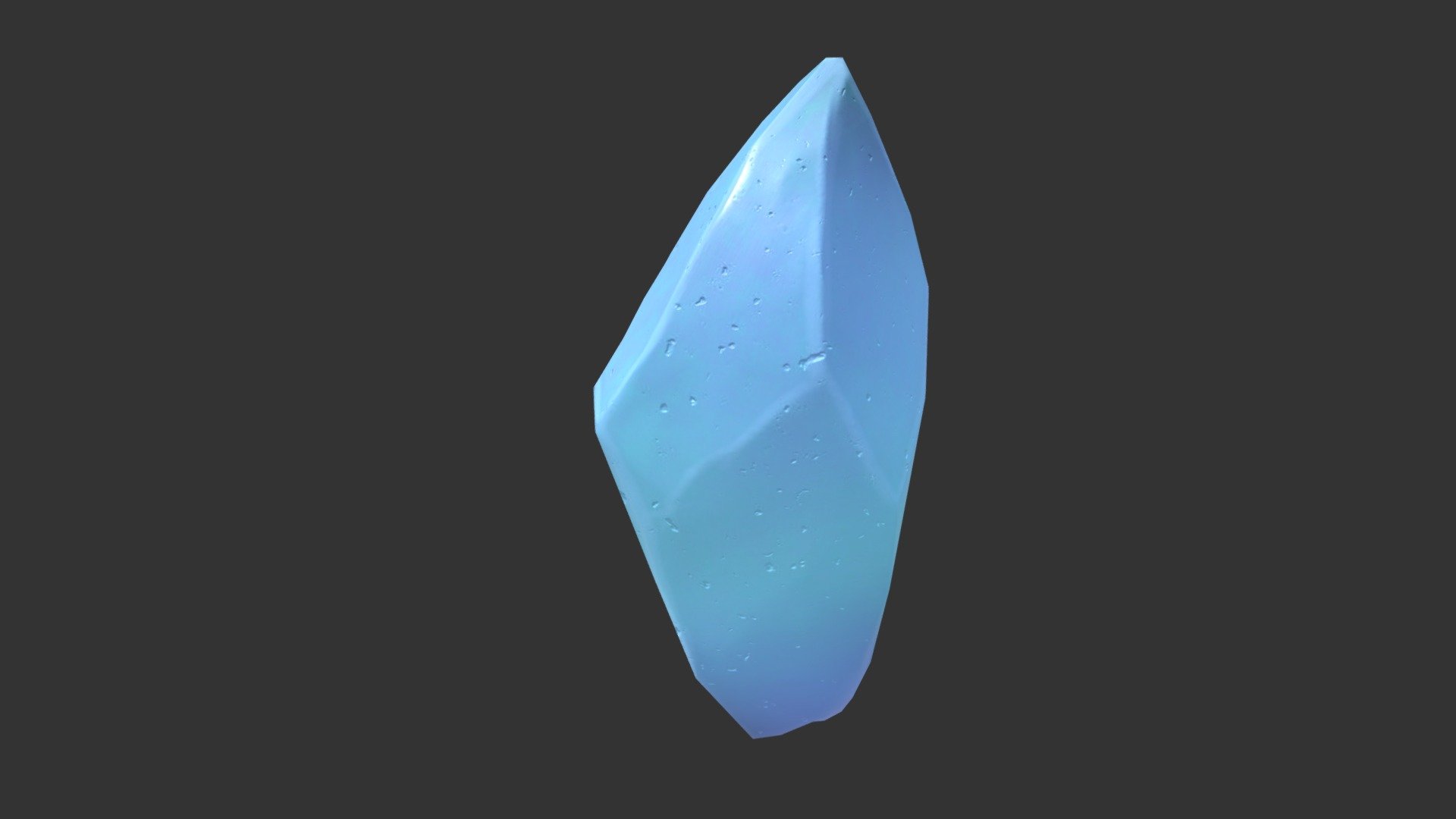 Glowing Blue Crystal 3d model