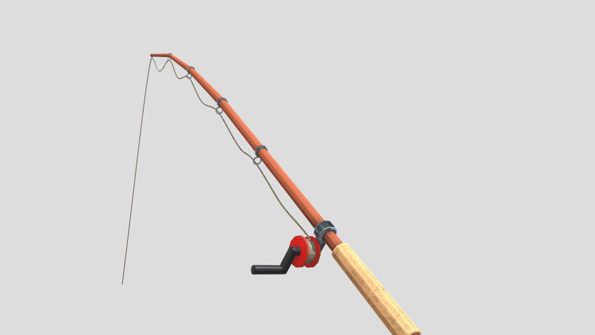 Stylized Fishing Rod 3d model