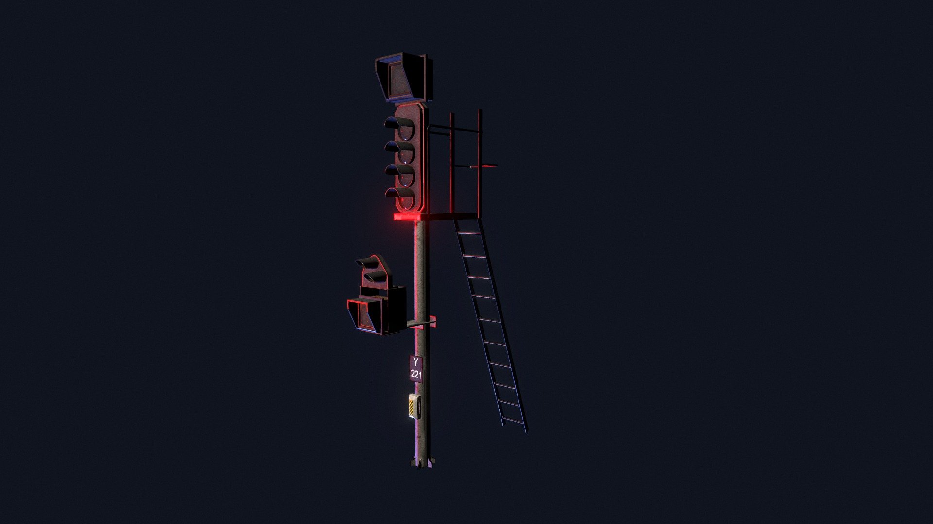 Railway Signal 3d model