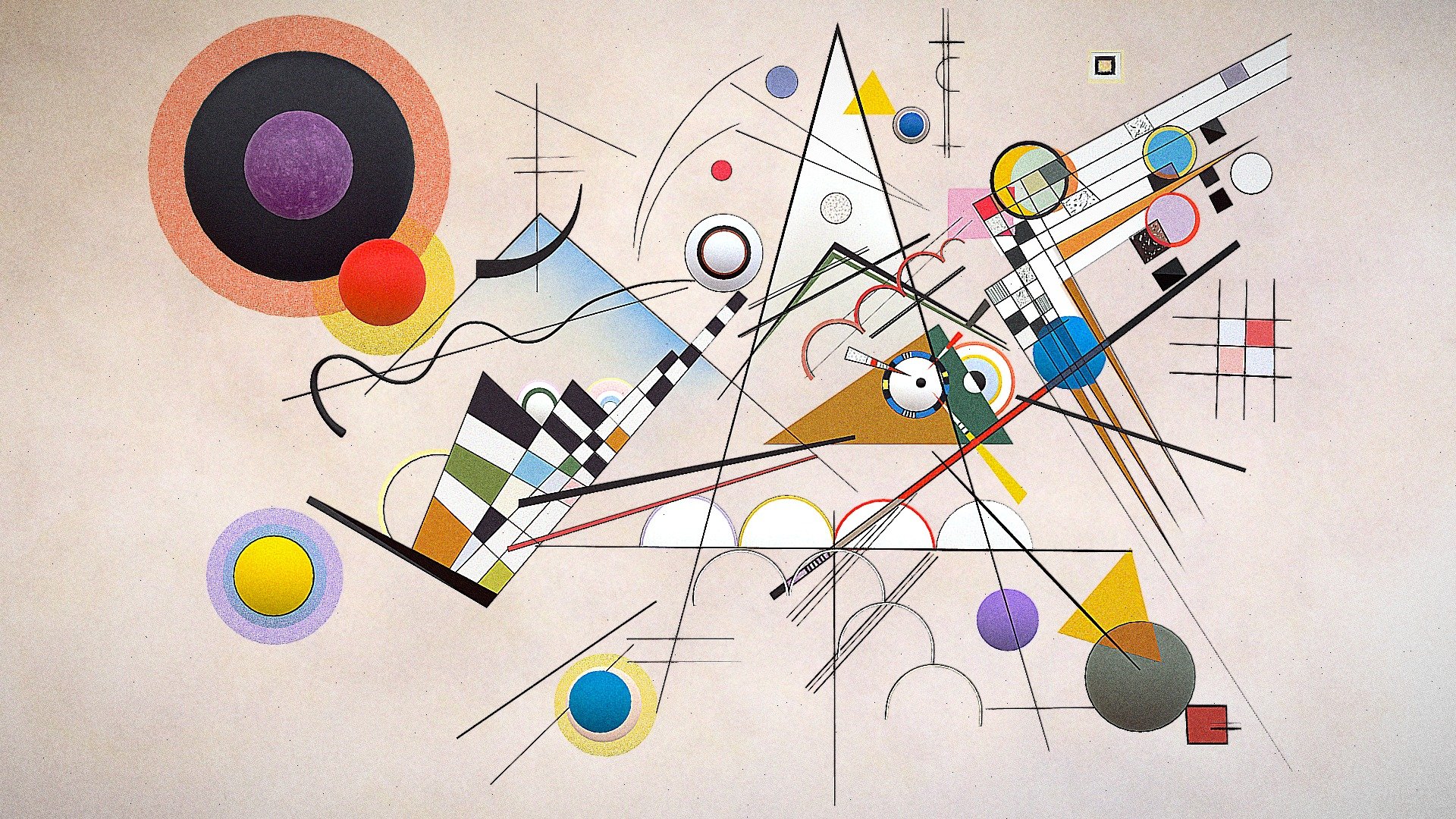 Composition VIII by Wassily Kandinsky 3d model