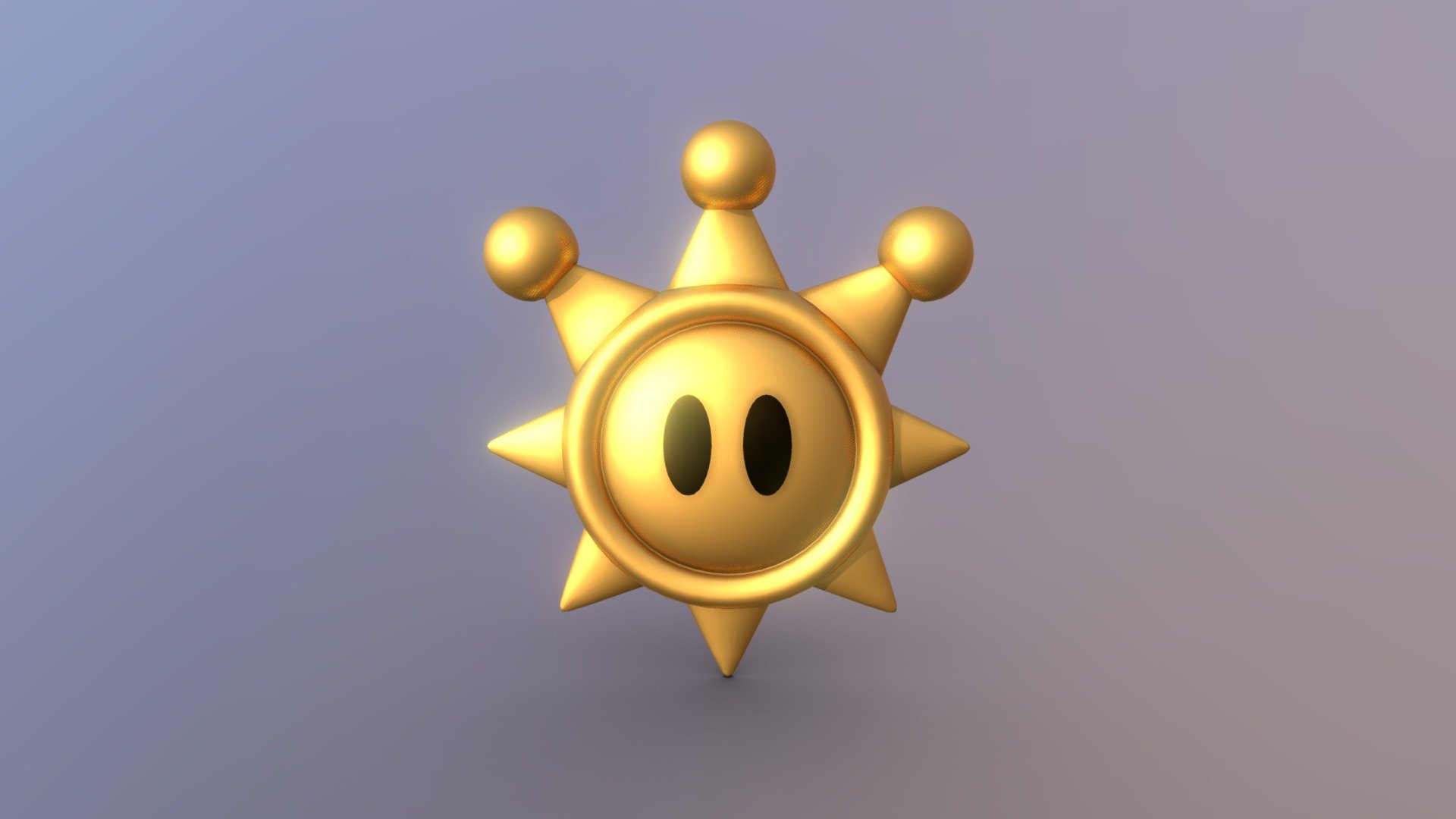 Super Mario Sunshine Shine Sprite 3d model