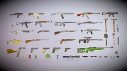 Polygonal Modern Weapons Collection 2 Asset Pack