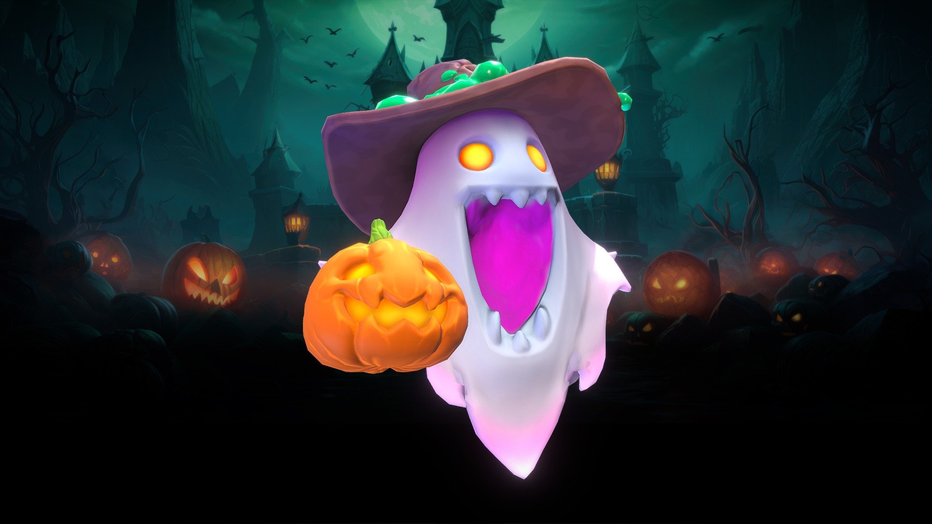 Stylized Halloween Ghost 3d model