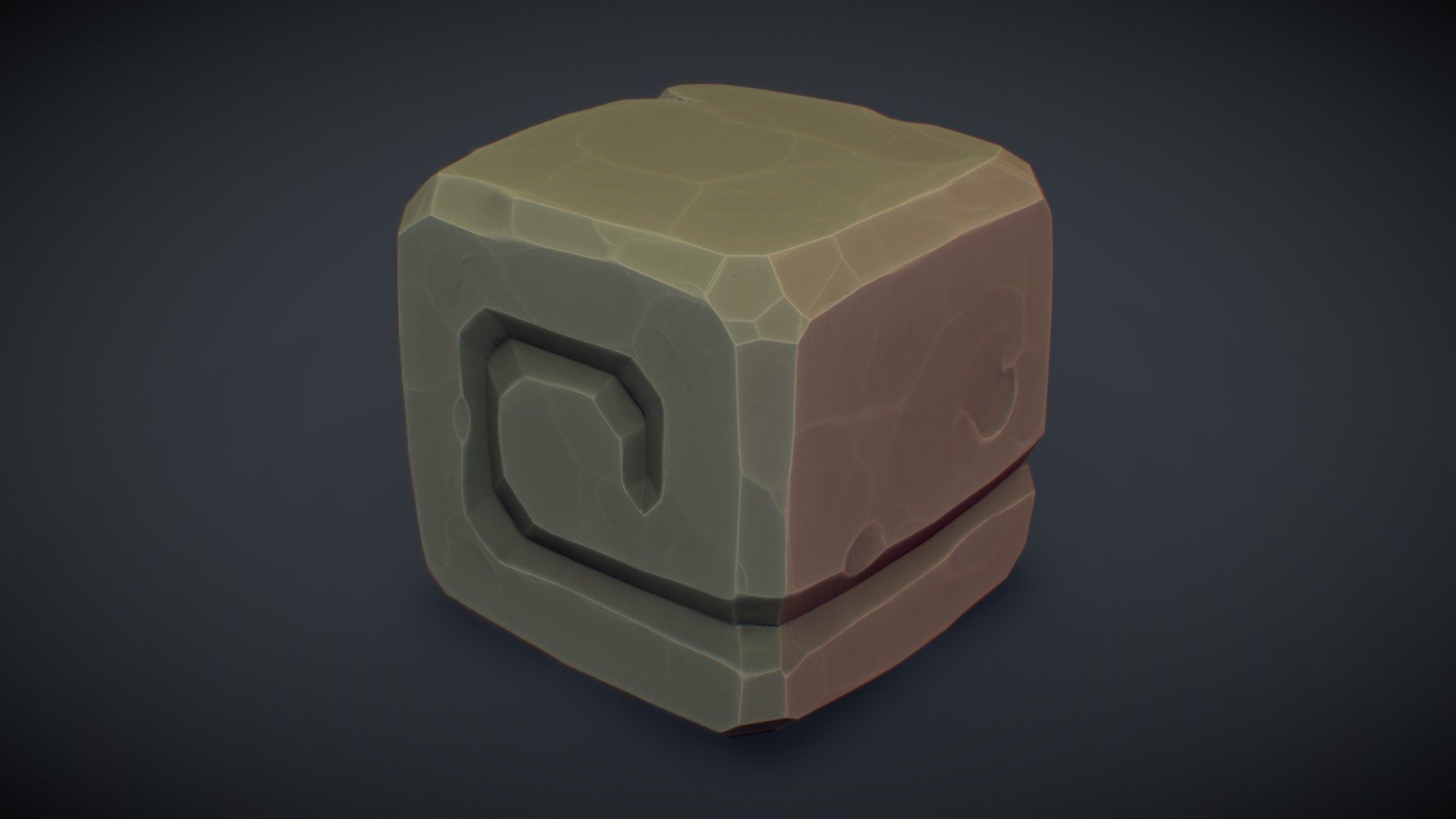 Cube World Stone Block 7 3d model