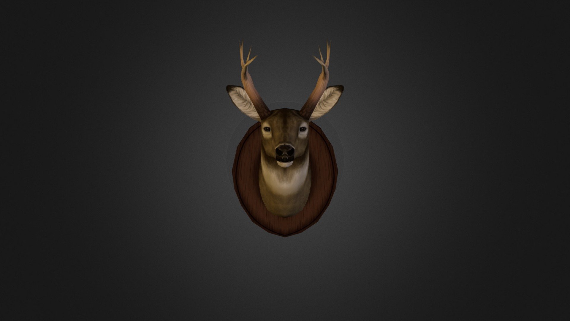 Mounted Deer Trophy 3d model