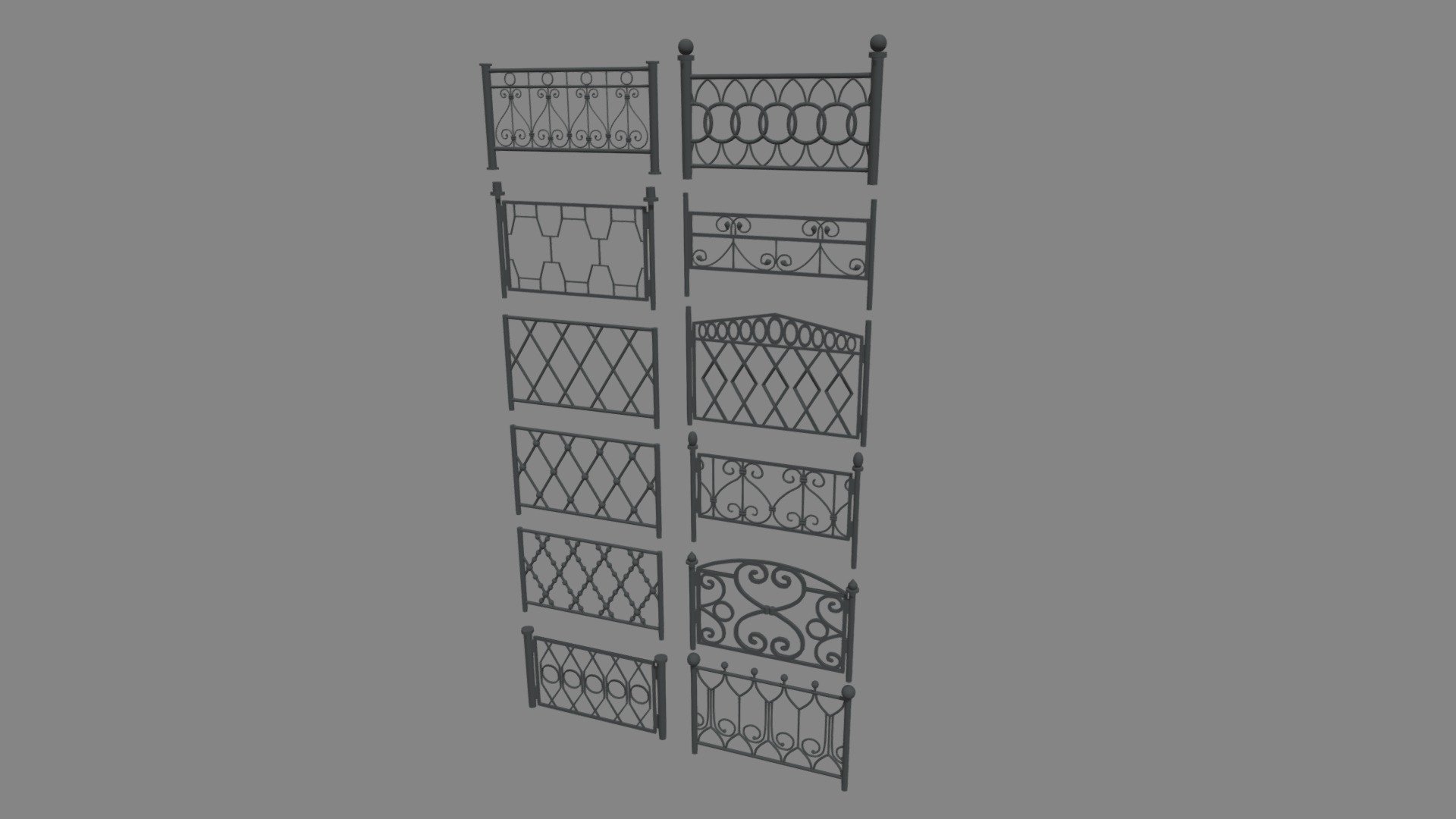 Fences Pack 3d model