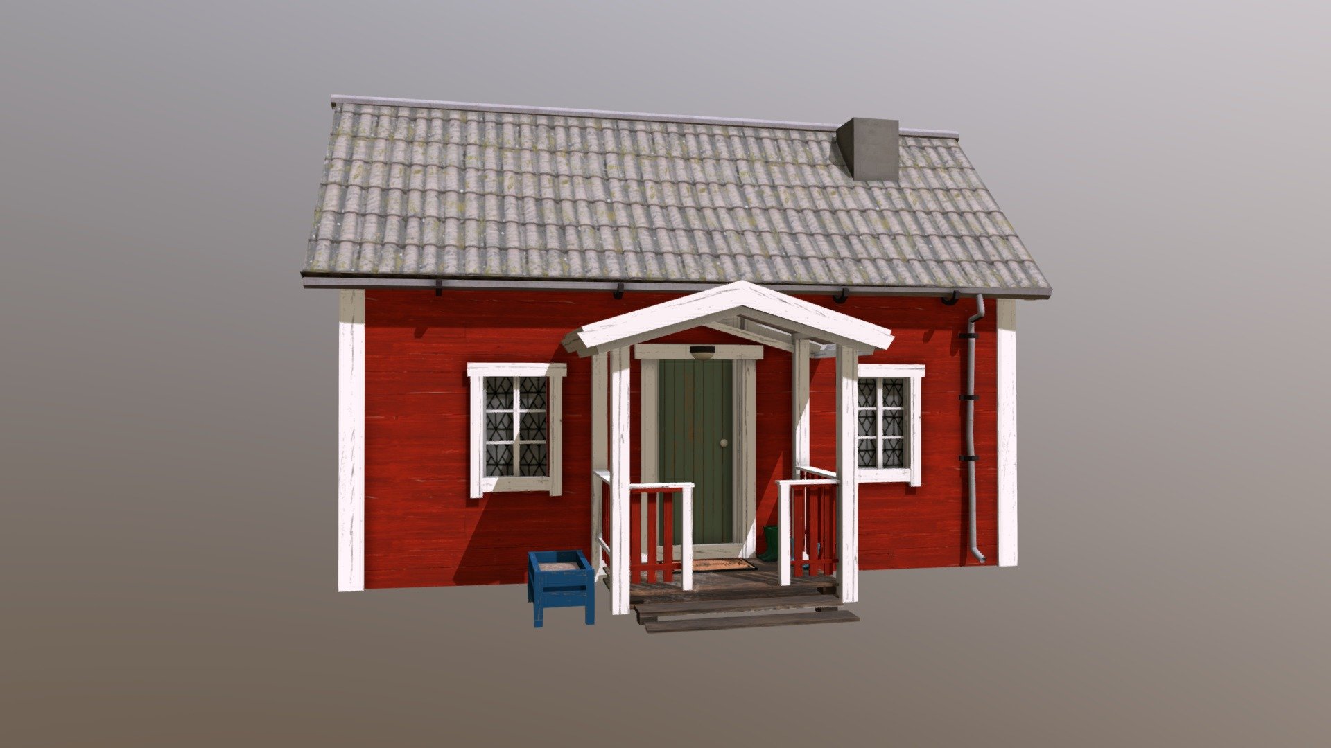 Swedish House_Diorama 3d model