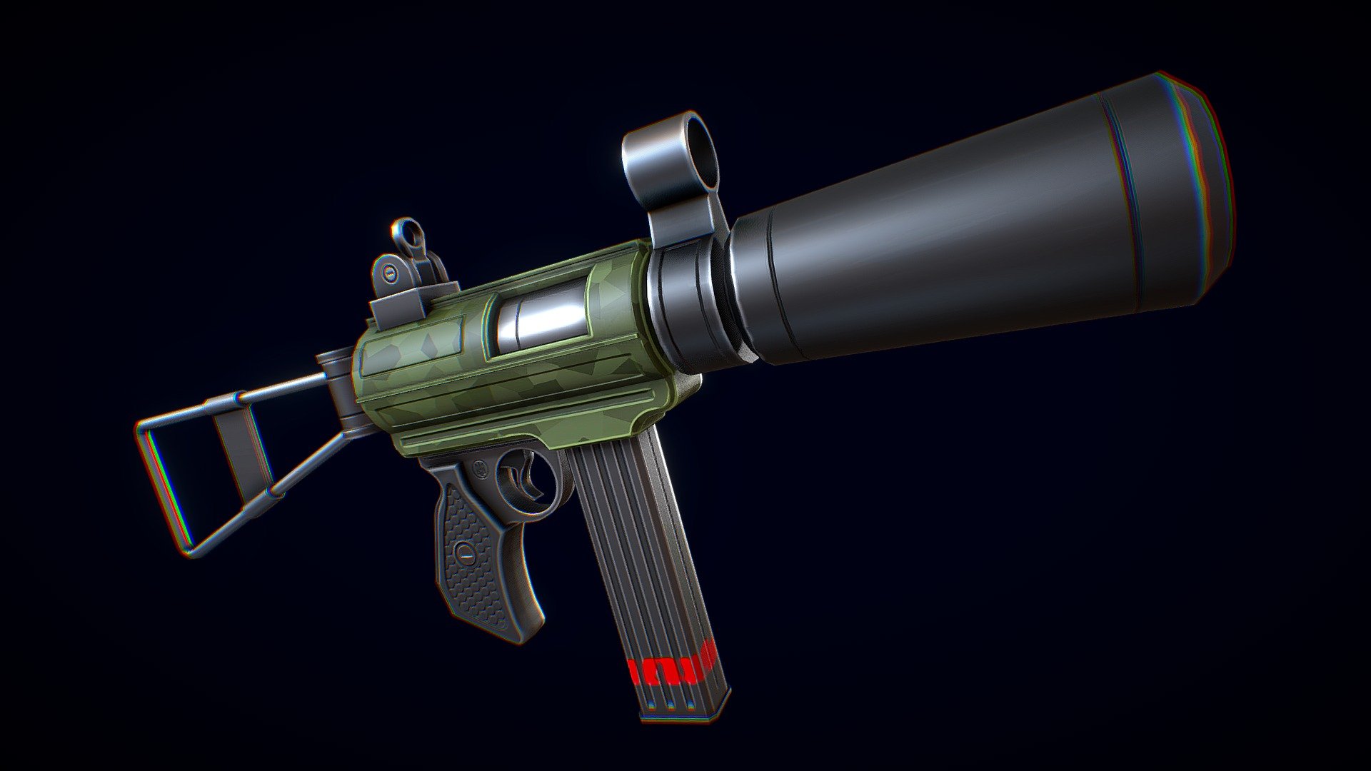 Stylized Silent Carbine 3d model