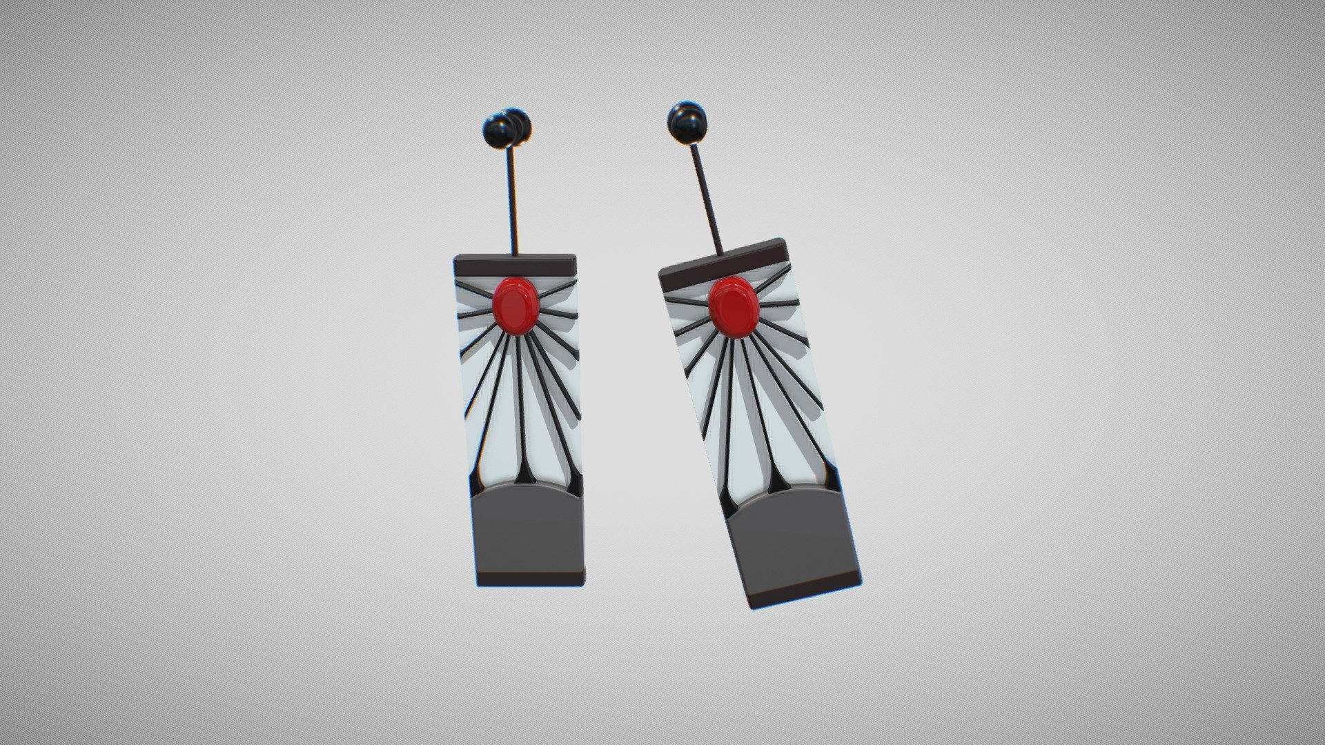 Demon Slayer earrings 3d model