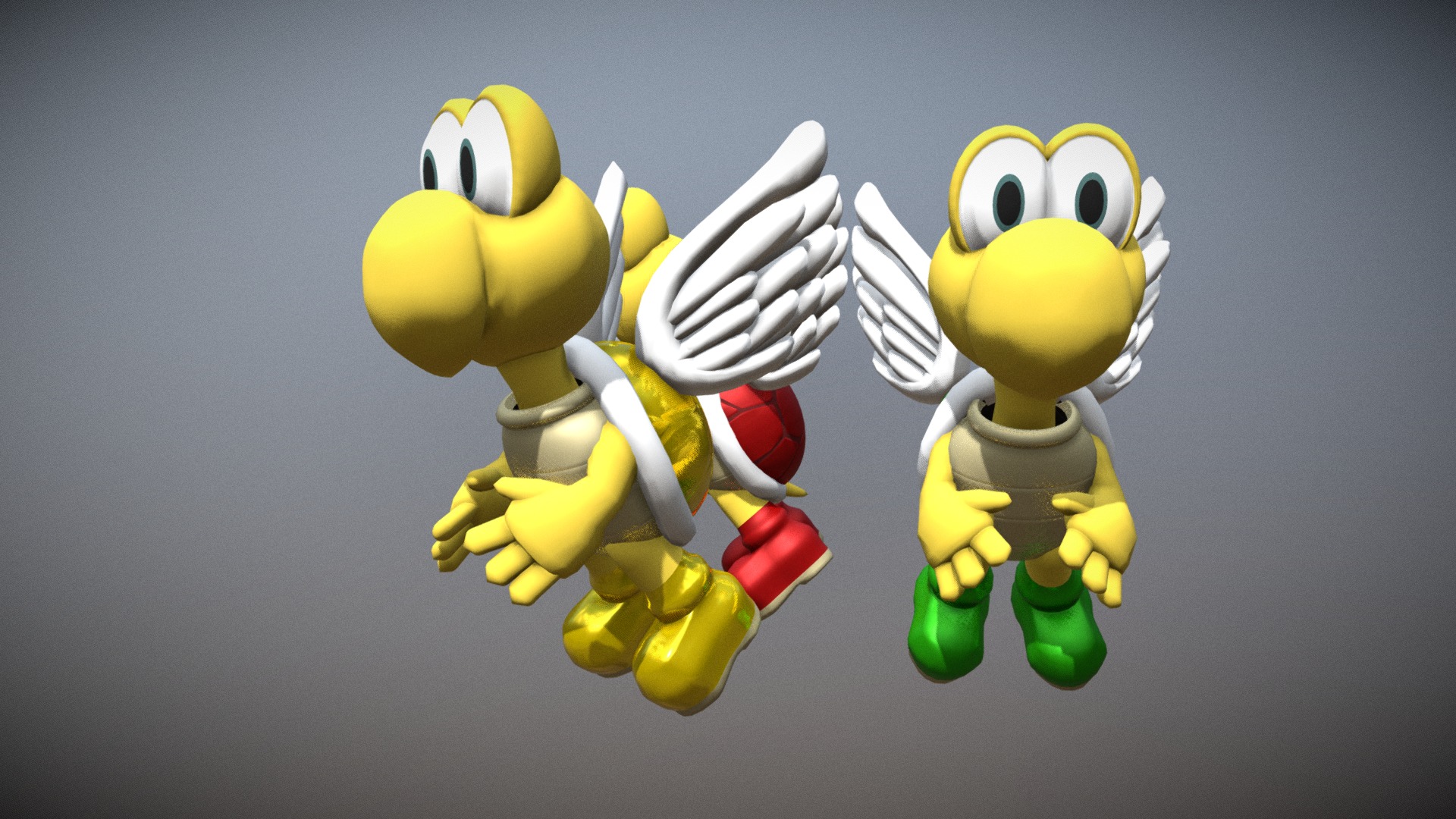 Super Mario: ParaKoopa 3d model