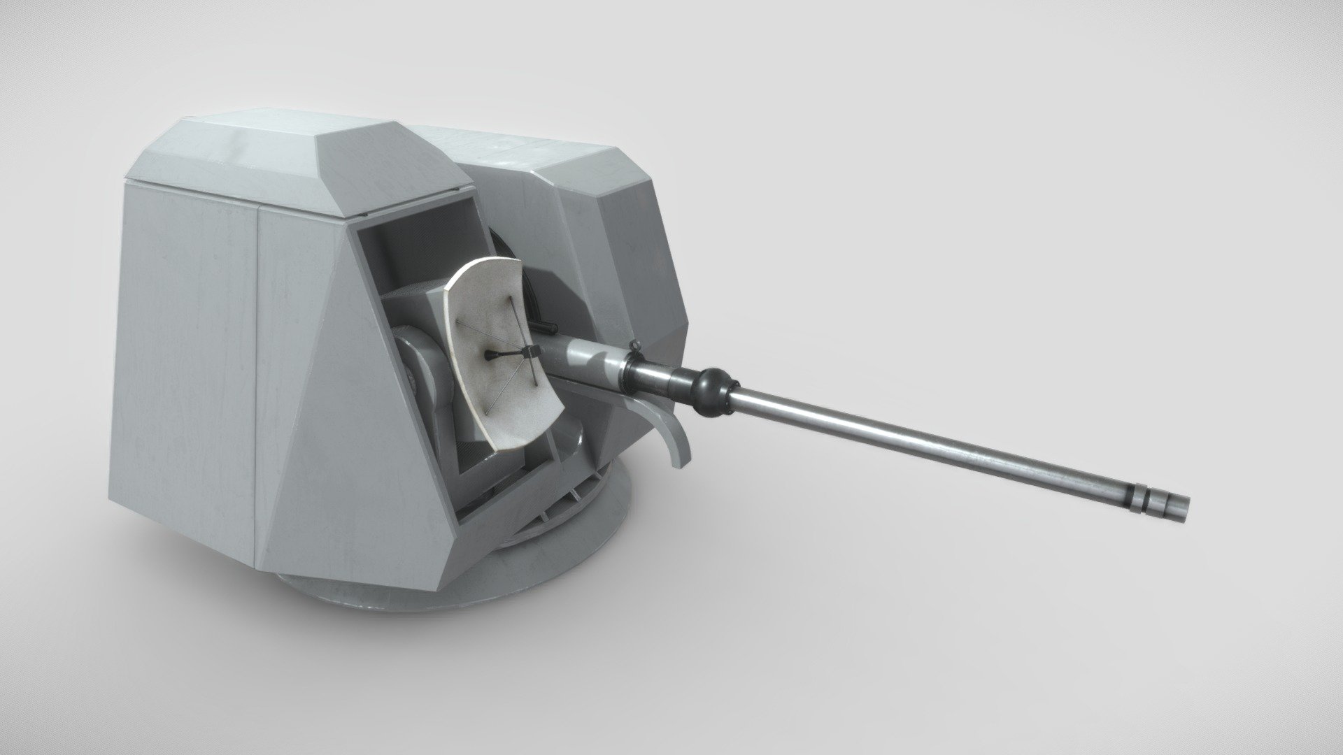 76MM Strales naval gun 3d model