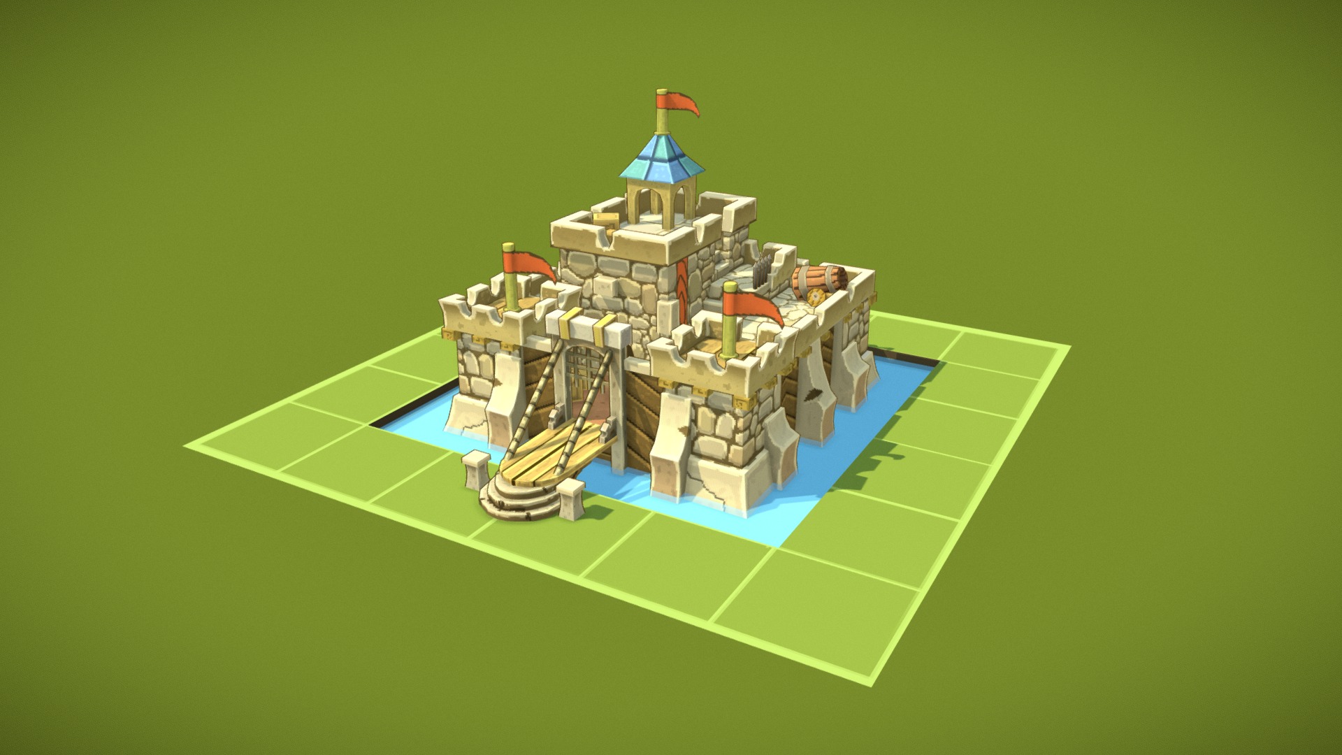 Castle fortress 3d model