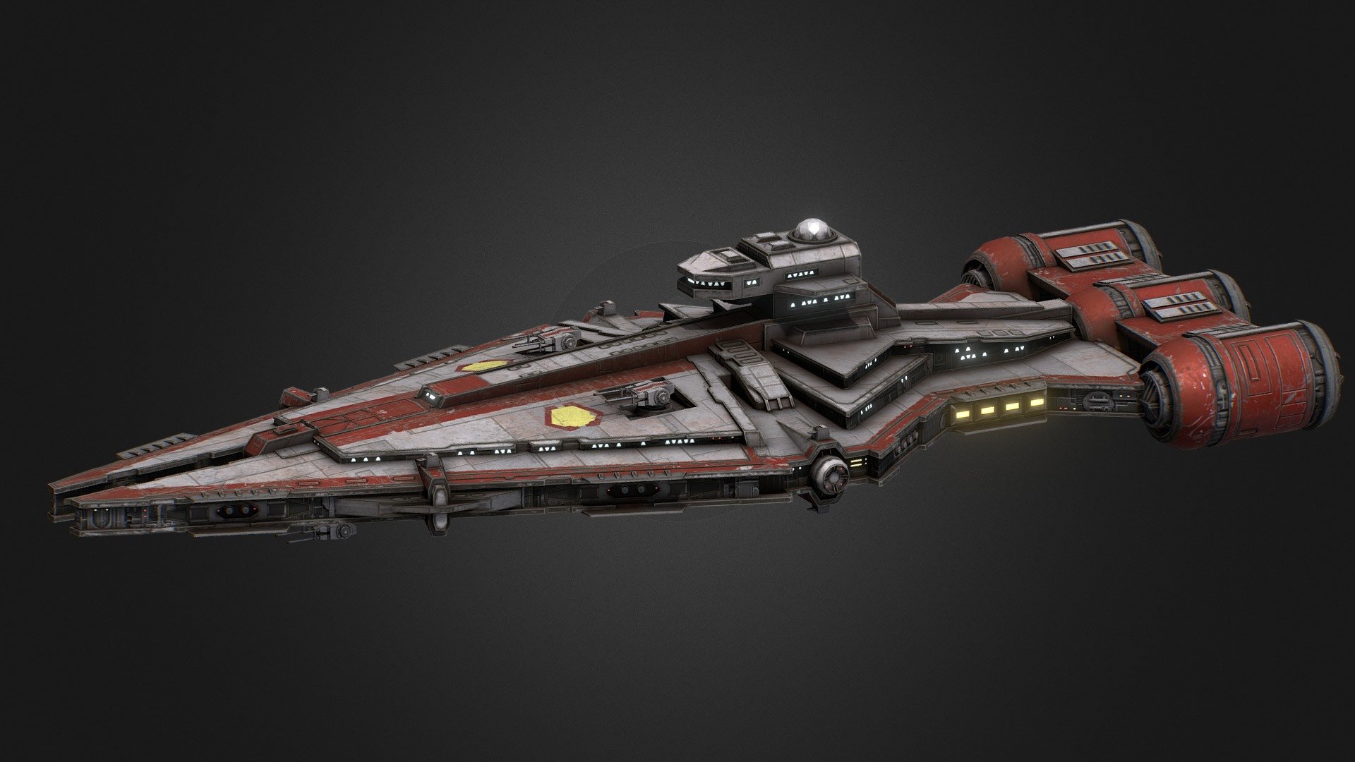 Republic Arquitens Frigate 3d model