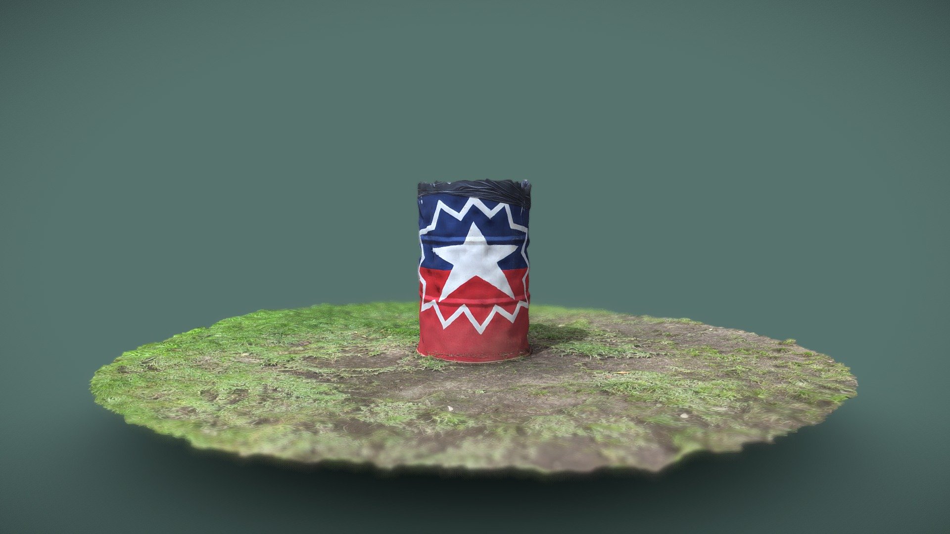 Juneteenth Trash Can 3d model