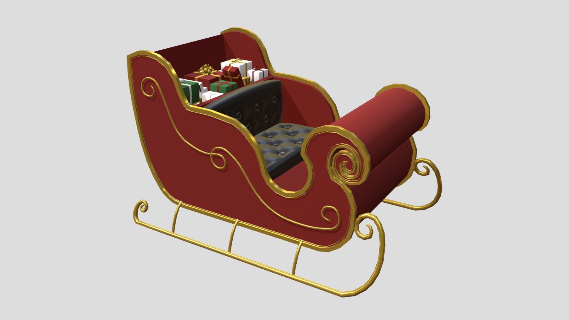 Santas sleigh 3d model