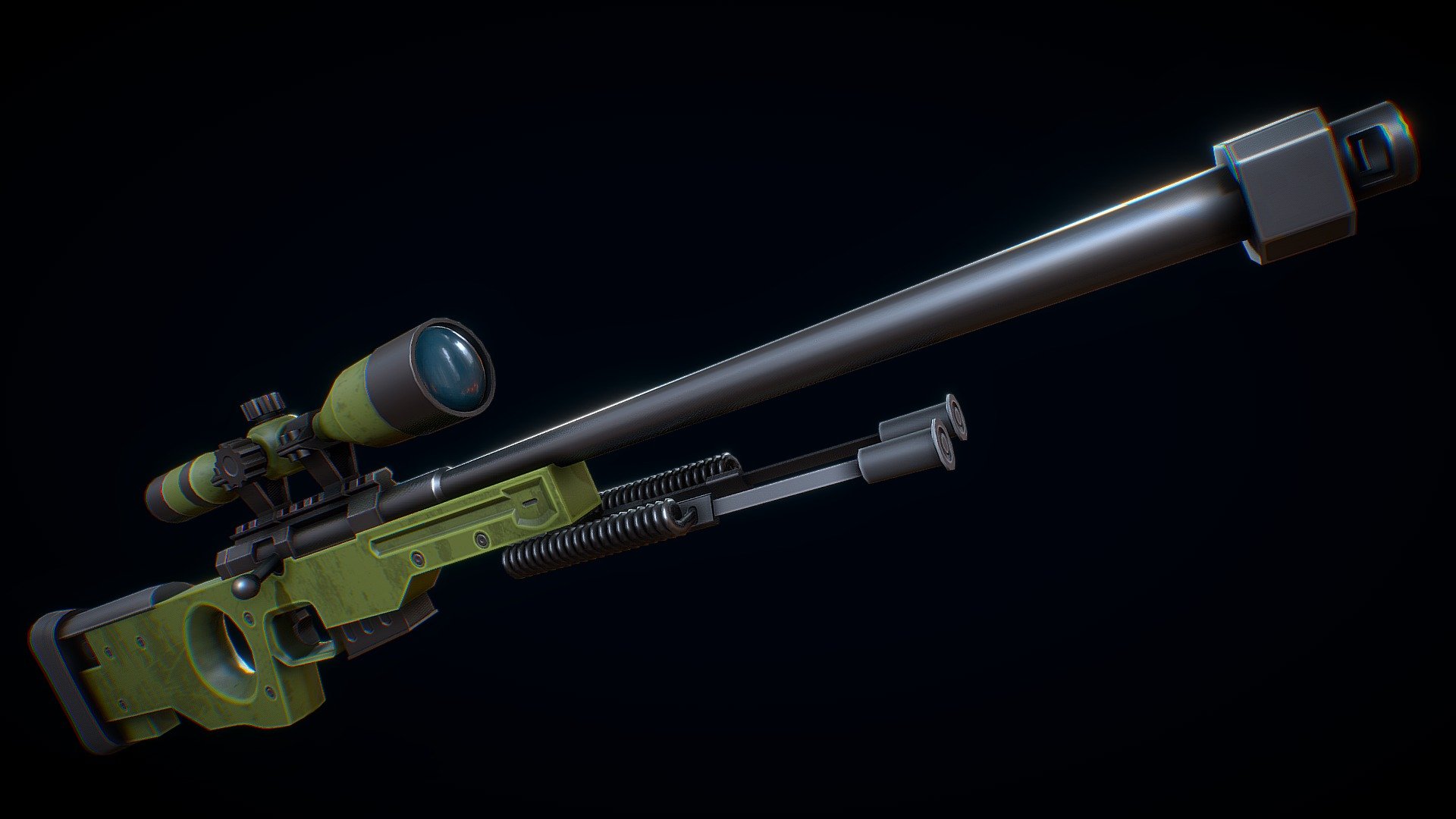 Stylized AWP sniper rifle 3d model