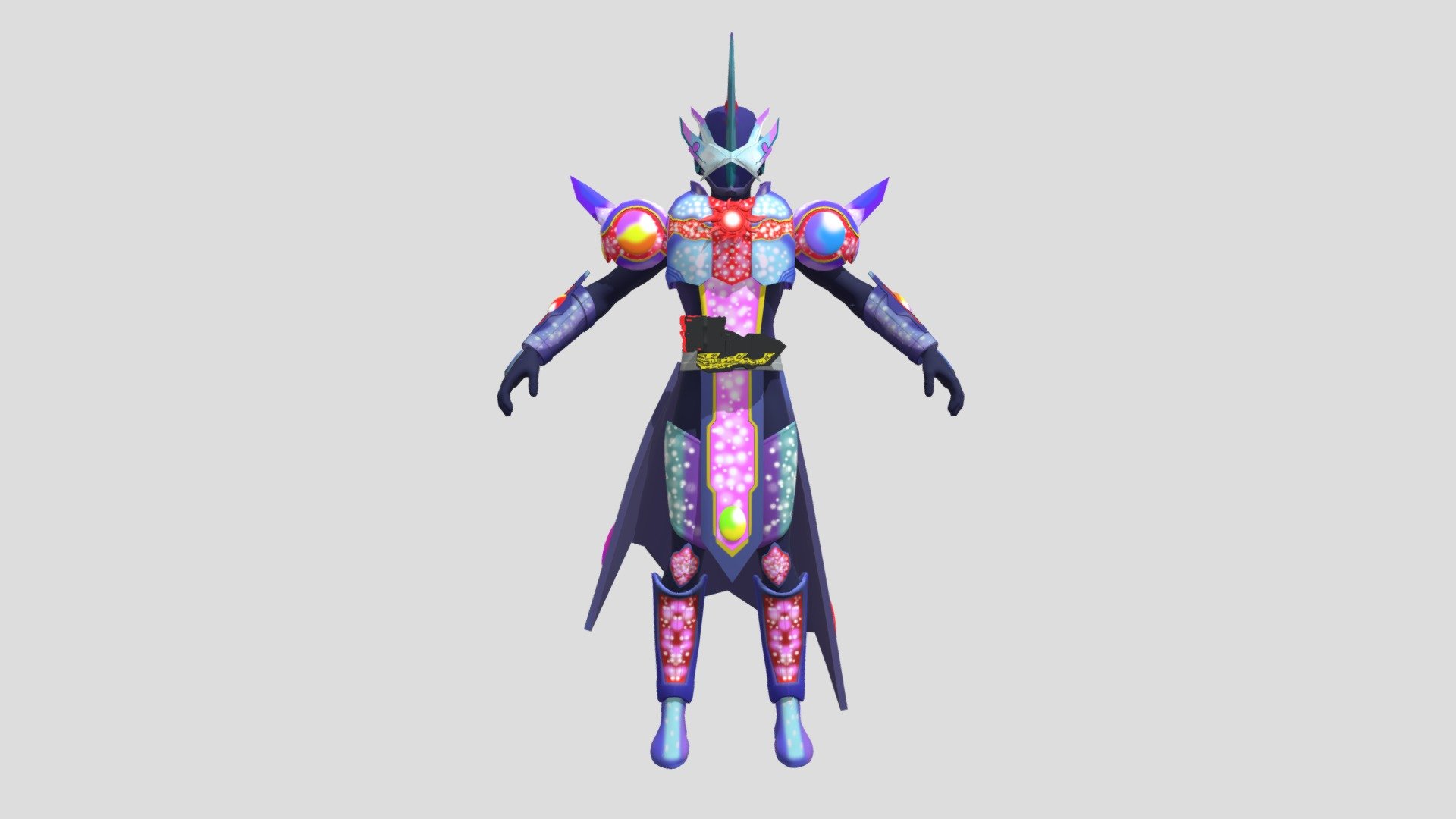 Kamen Rider Cross x Saber galaxy form 3d model