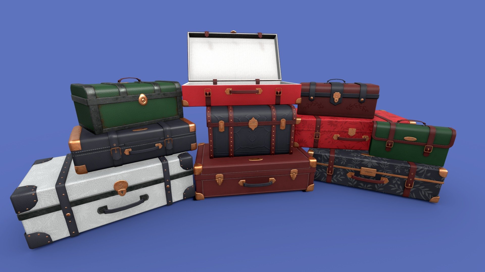 Suitcase Pack 3d model