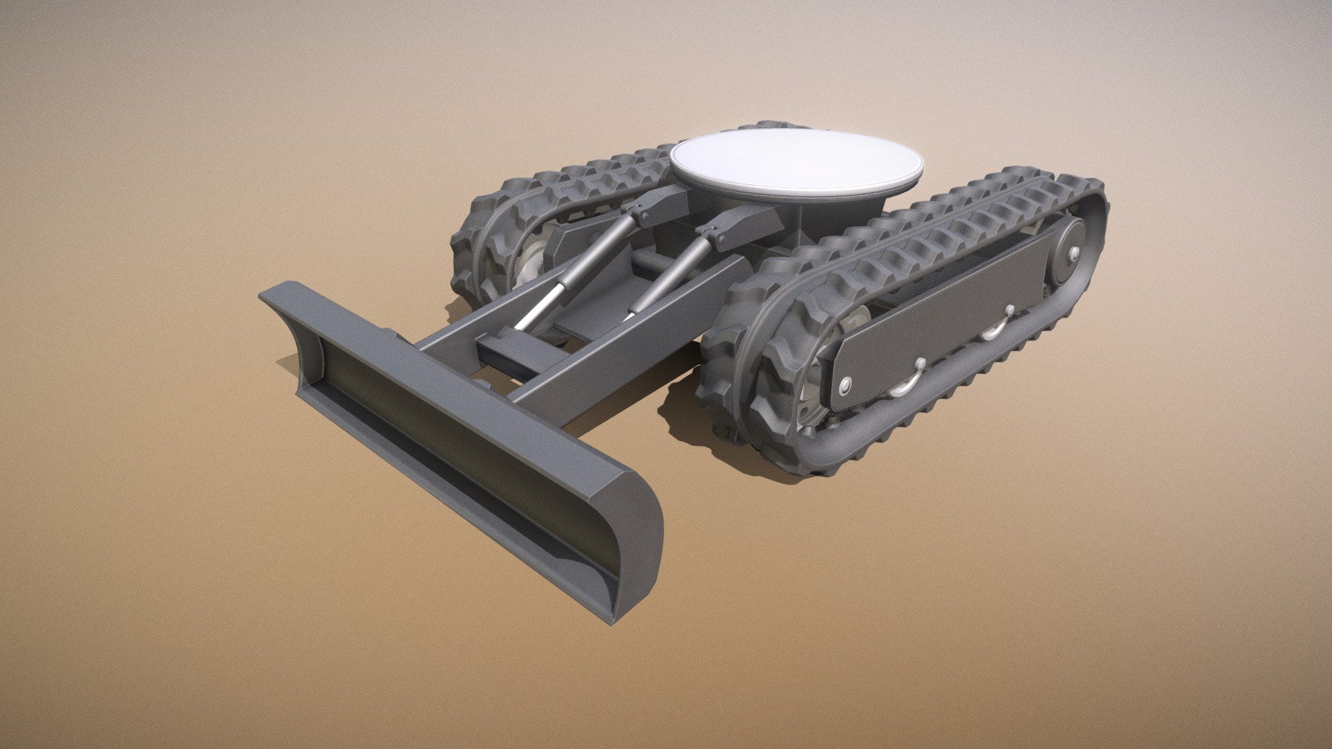 Rubber Track Chassis Version 2 (Low-Poly) 3d model