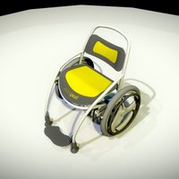 Explore Poolpod Aqua Wheelchair in 3d