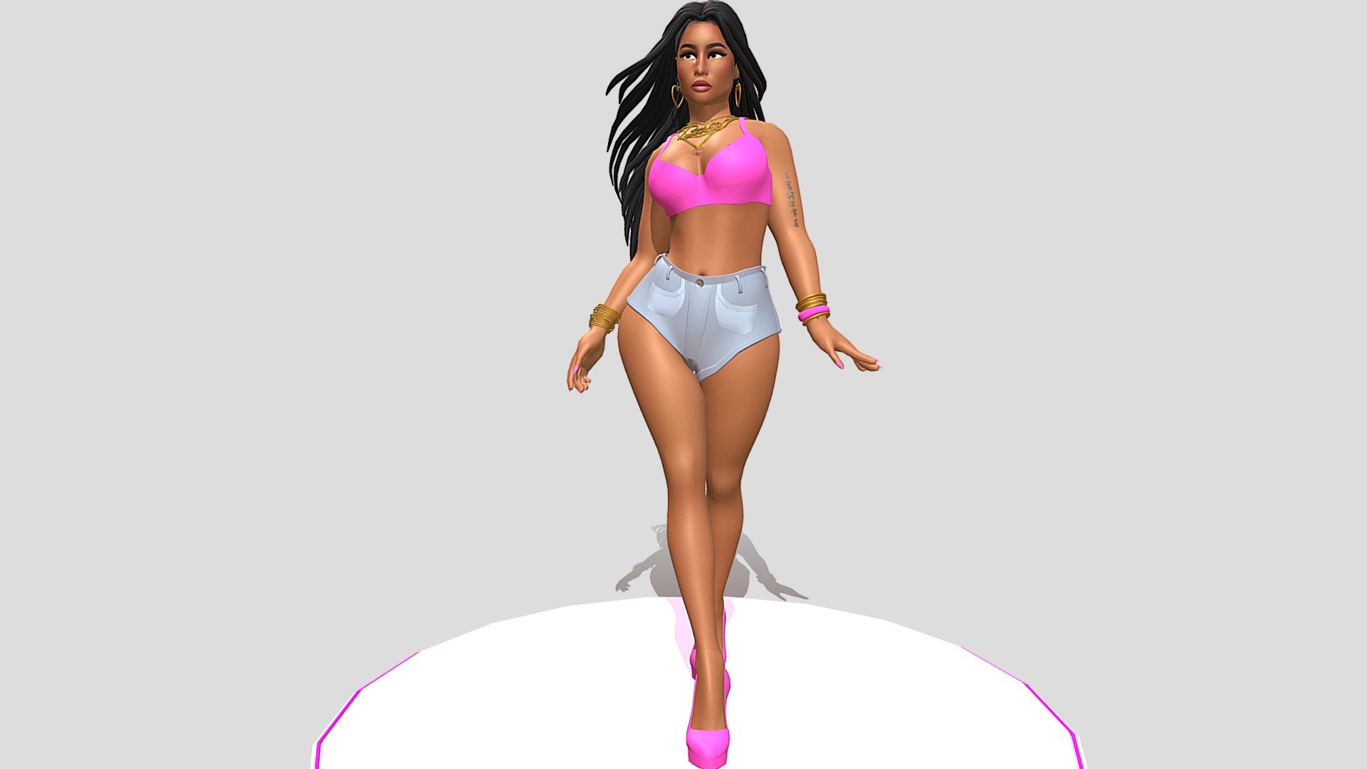 Stylized Nicki Minaj 3d model